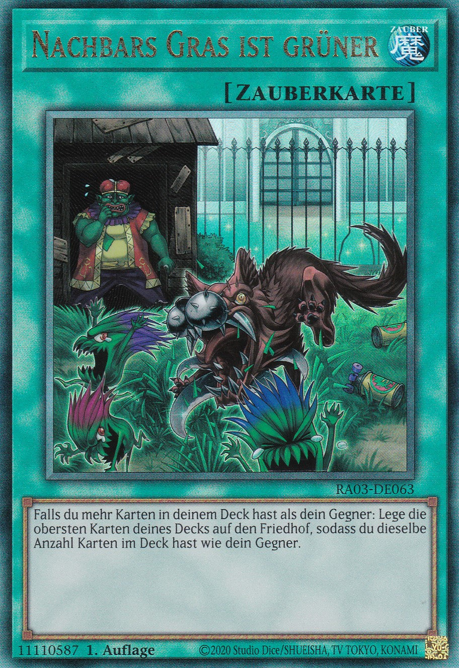 Nachbars Gras ist grüner - RA03-DE063 - Ultimate Rare - Deutsch - 1. Auflage - Quarter Century Bonanza