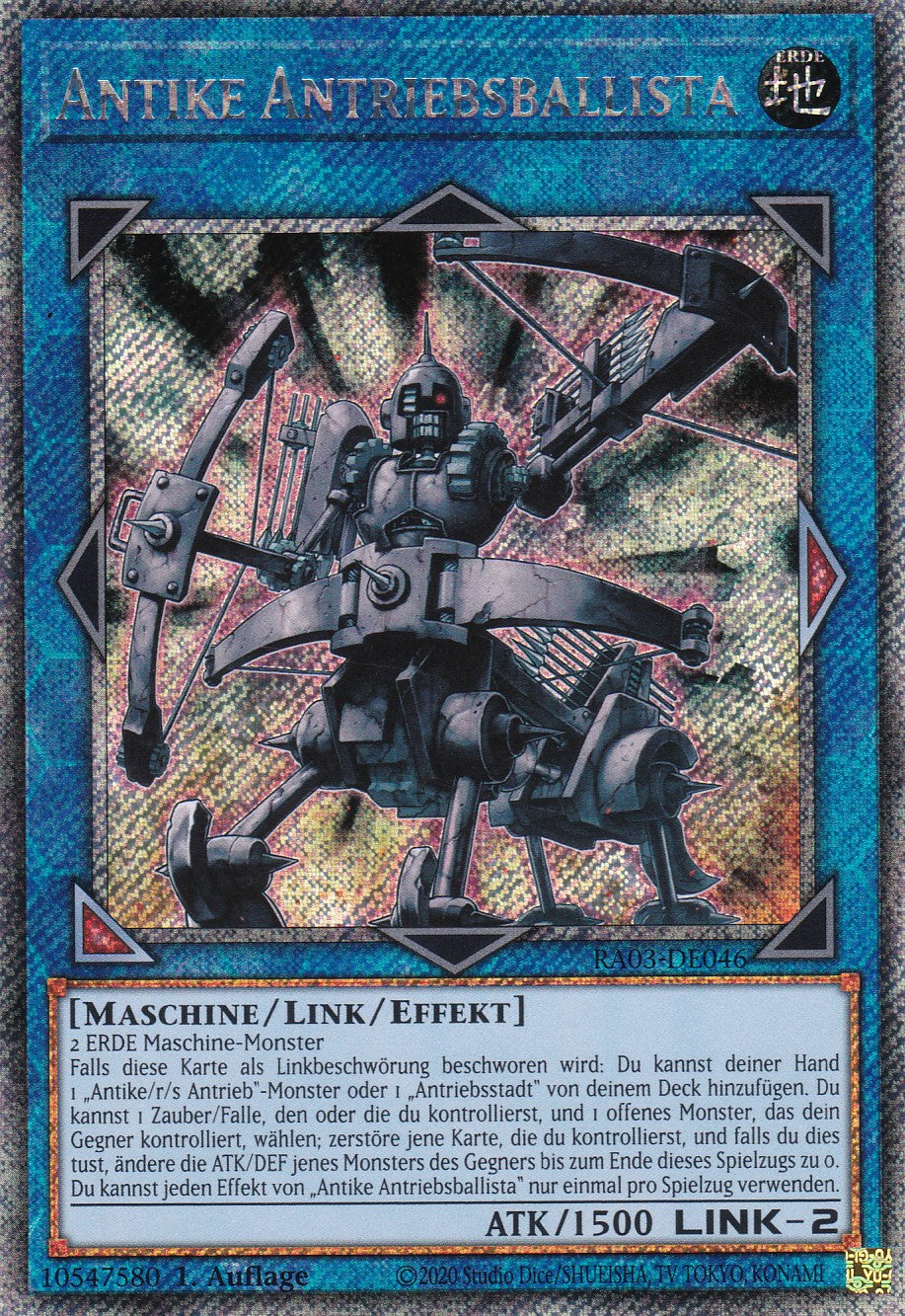 Antike Antriebsballista - RA03-DE046 - Platinum Secret Rare - Deutsch - 1. Auflage - Quarter Century Bonanza