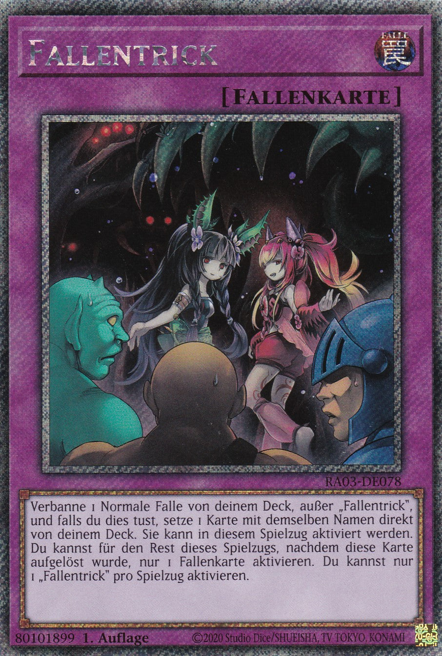 Fallentrick - RA03-DE078 - Platinum Secret Rare - Deutsch - 1. Auflage - Quarter Century Bonanza