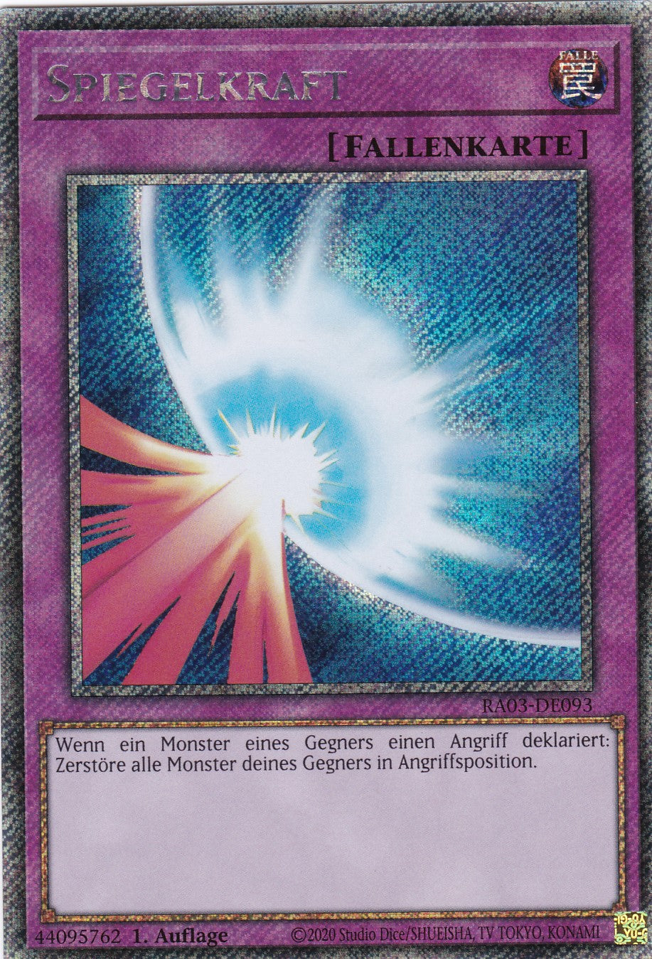 Spiegelkraft - RA03-DE093 - Platinum Secret Rare - Deutsch - 1. Auflage - Quarter Century Bonanza