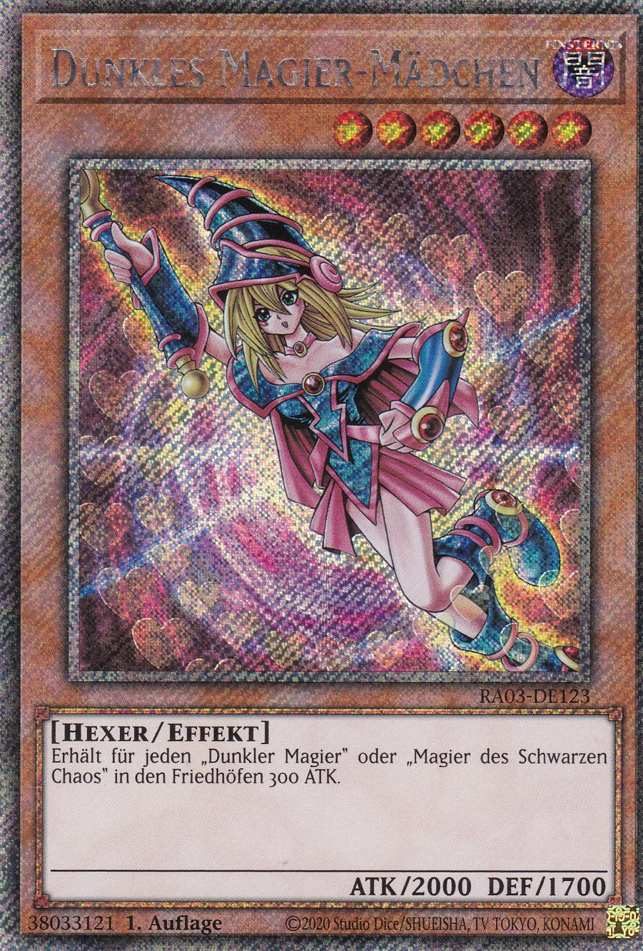 Dunkles Magier-Mädchen - RA03-DE123 - Platinum Secret Rare - Deutsch - 1. Auflage - Quarter Century Bonanza
