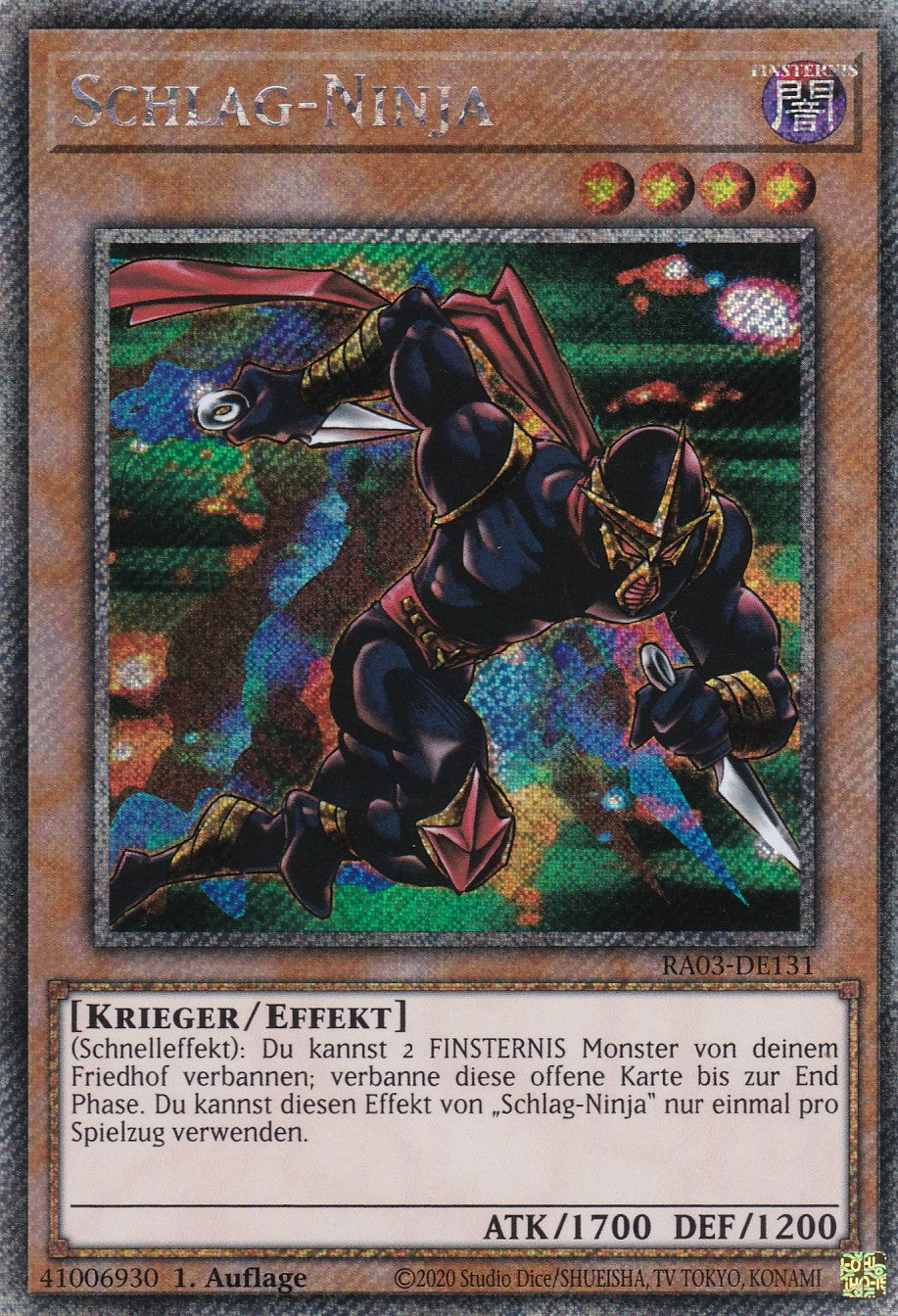 Schlag-Ninja - RA03-DE131 - Platinum Secret Rare - Deutsch - 1. Auflage - Quarter Century Bonanza