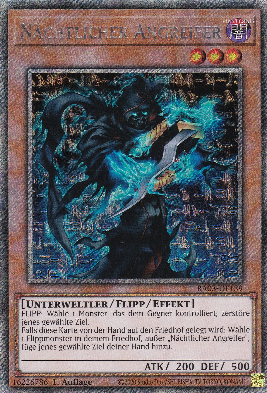 Nächtlicher Angreifer - RA03-DE139 - Platinum Secret Rare - Deutsch - 1. Auflage - Quarter Century Bonanza