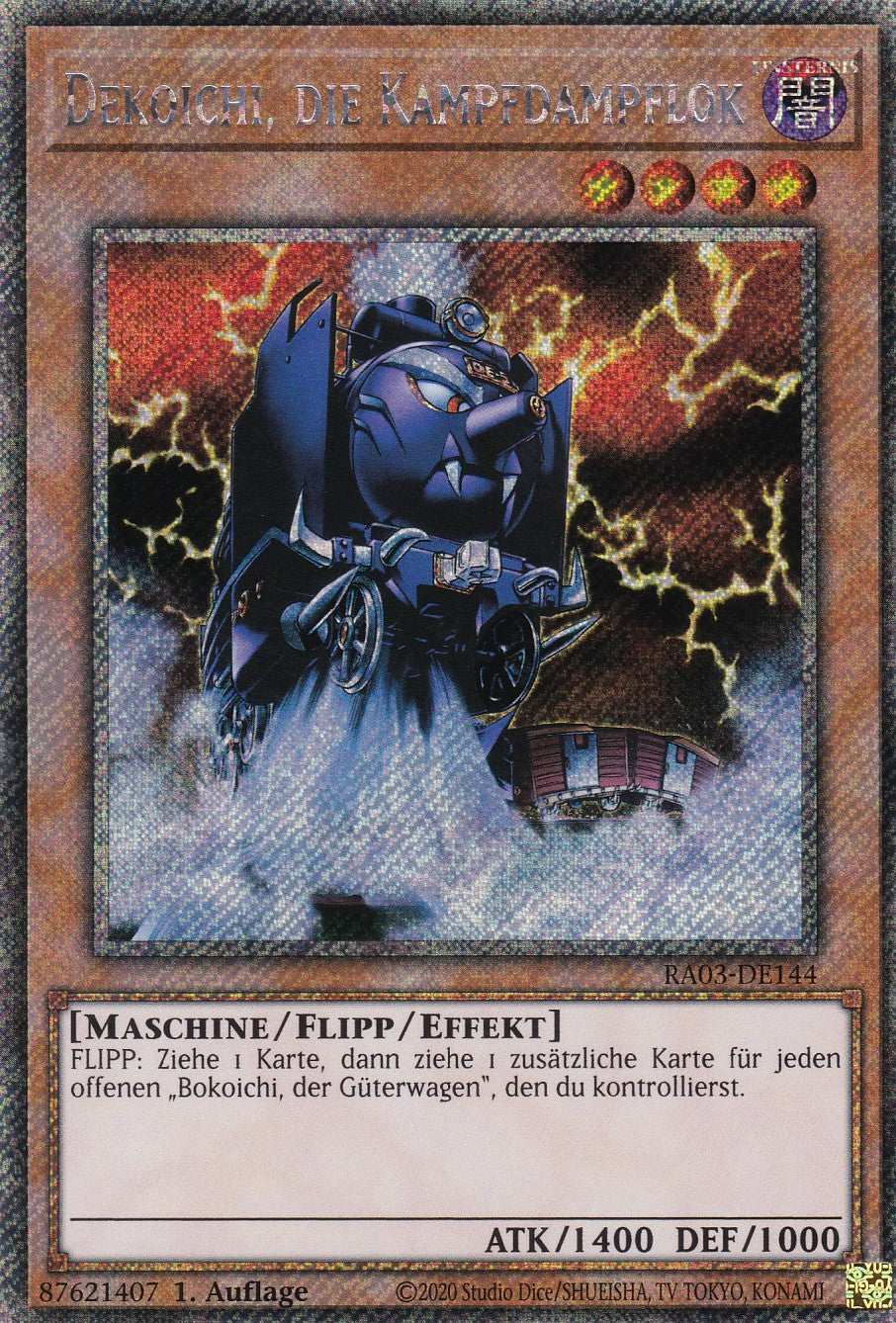 Dekoichi, die Kampfdampflok - RA03-DE144 - Platinum Secret Rare - Deutsch - 1. Auflage - Quarter Century Bonanza
