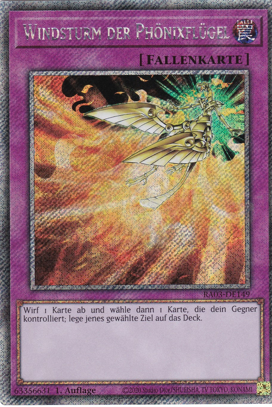 Windsturm der Phönixflügel - RA03-DE149 - Platinum Secret Rare - Deutsch - 1. Auflage - Quarter Century Bonanza