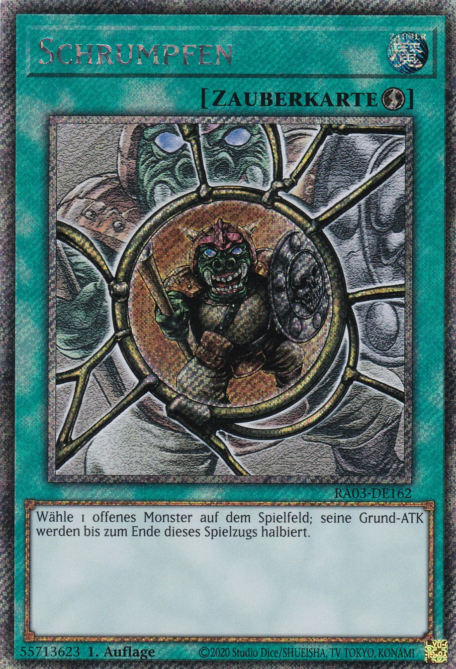Schrumpfen - RA03-DE162 - Platinum Secret Rare - Deutsch - 1. Auflage - Quarter Century Bonanza