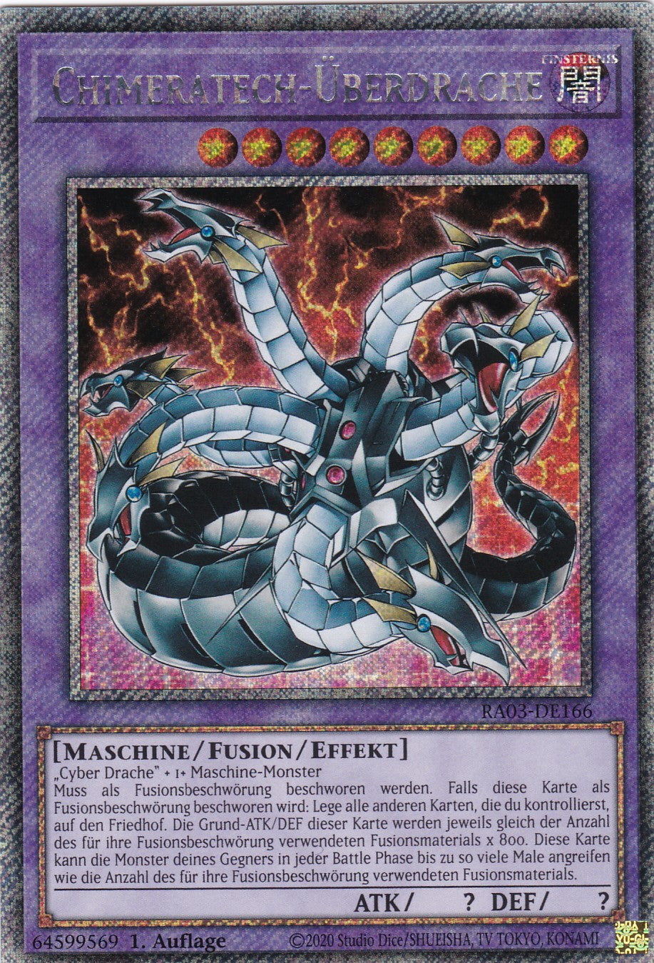 Chimeratech-Überdrache - RA03-DE166 - Platinum Secret Rare - Deutsch - 1. Auflage - Quarter Century Bonanza