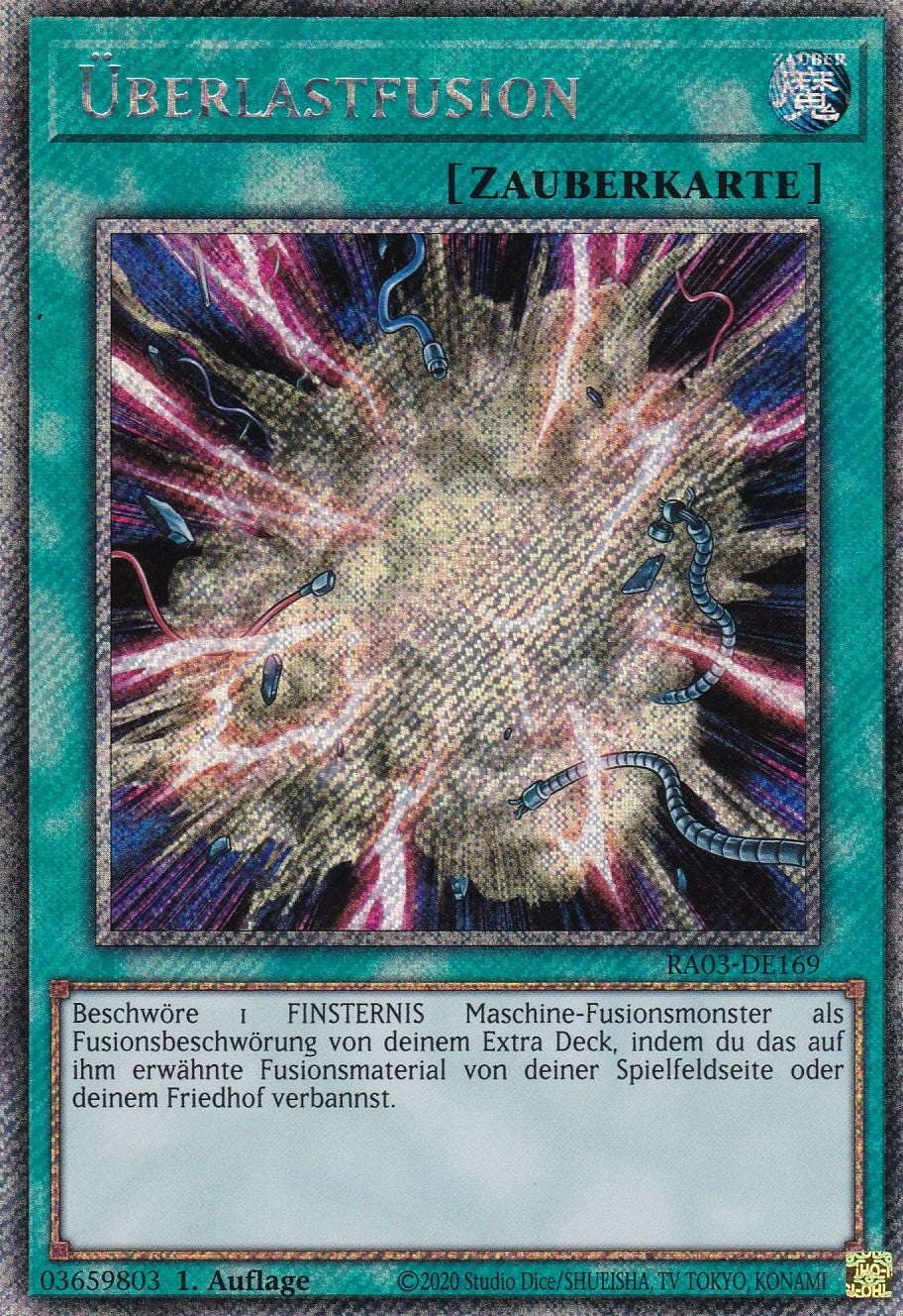 Überlastfusion - RA03-DE169 - Platinum Secret Rare - Deutsch - 1. Auflage - Quarter Century Bonanza