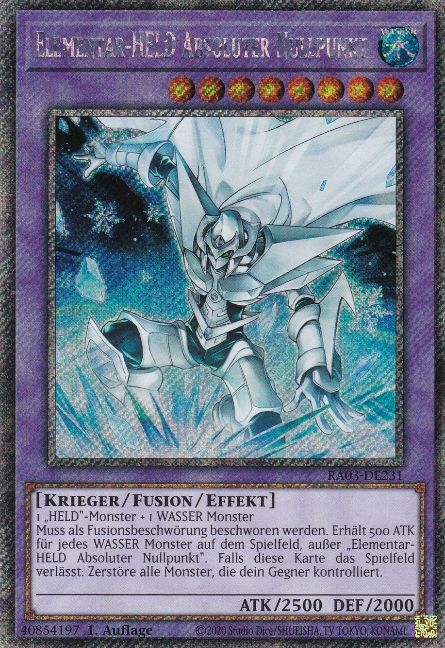 Elementar-HELD Absoluter Nullpunkt - RA03-DE231 - Platinum Secret Rare - Deutsch - 1. Auflage - Quarter Century Bonanza