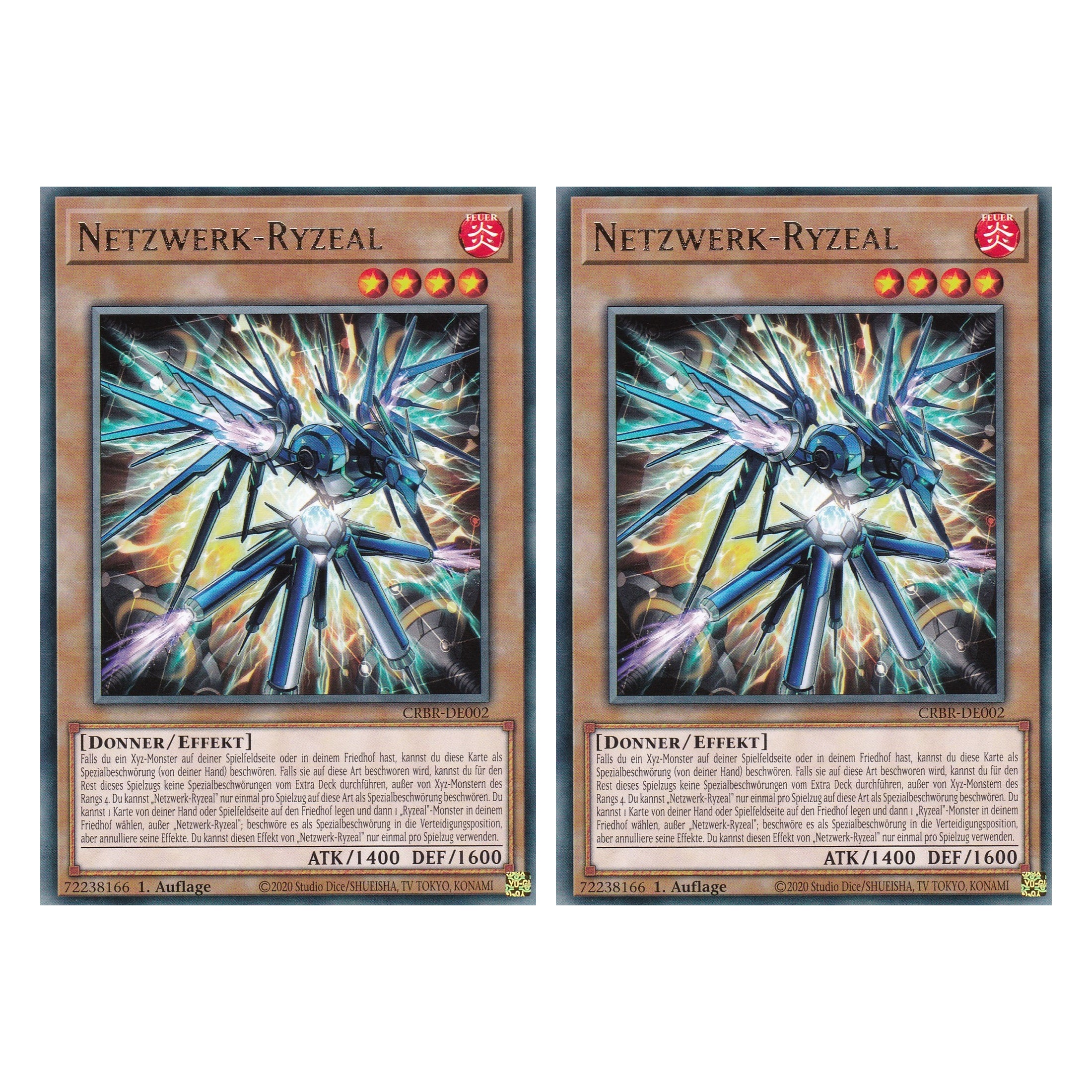 Netzwerk-Ryzeal - CRBR-DE002 - Rare - Deutsch - 1. Auflage - Crossover Breakers - Duo Set (2 Stück) - Yu-Gi-Oh!