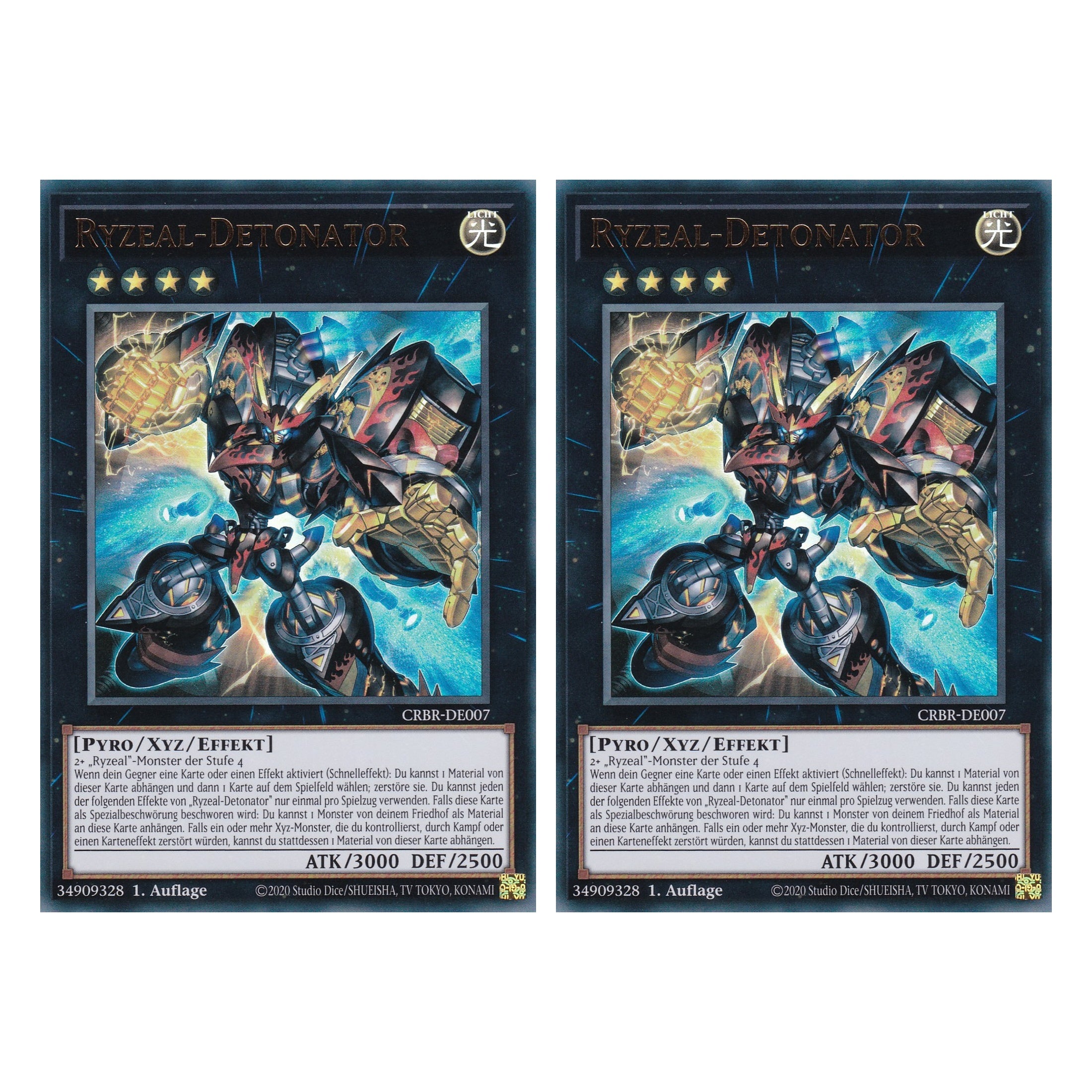 Ryzeal-Detonator - CRBR-DE007 - Ultra Rare - Deutsch - 1. Auflage - Crossover Breakers - Duo Set (2 Stück) - Yu-Gi-Oh!