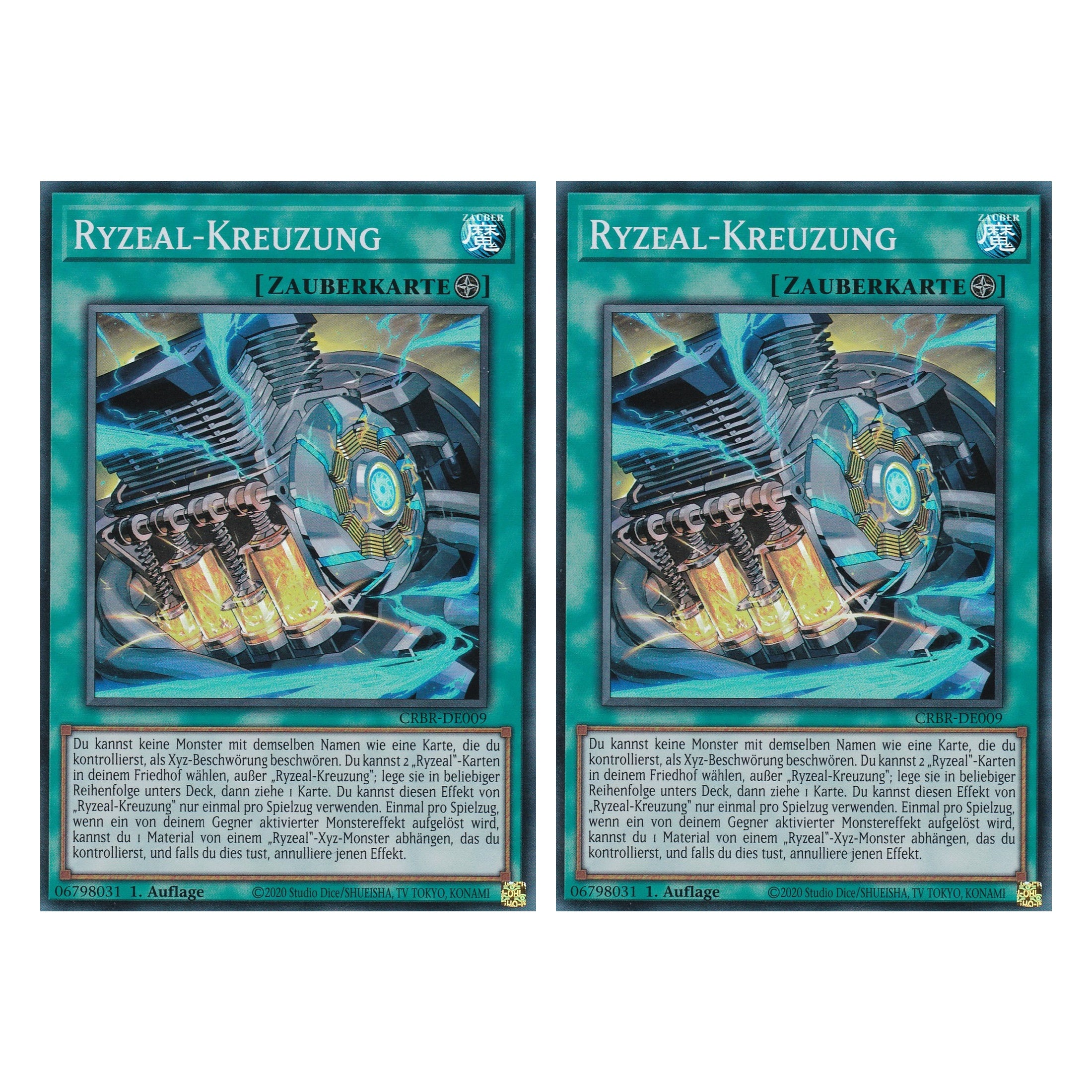 Ryzeal-Kreuzung - CRBR-DE009 - Super Rare - Deutsch - 1. Auflage - Crossover Breakers - Duo Set (2 Stück) - Yu-Gi-Oh!