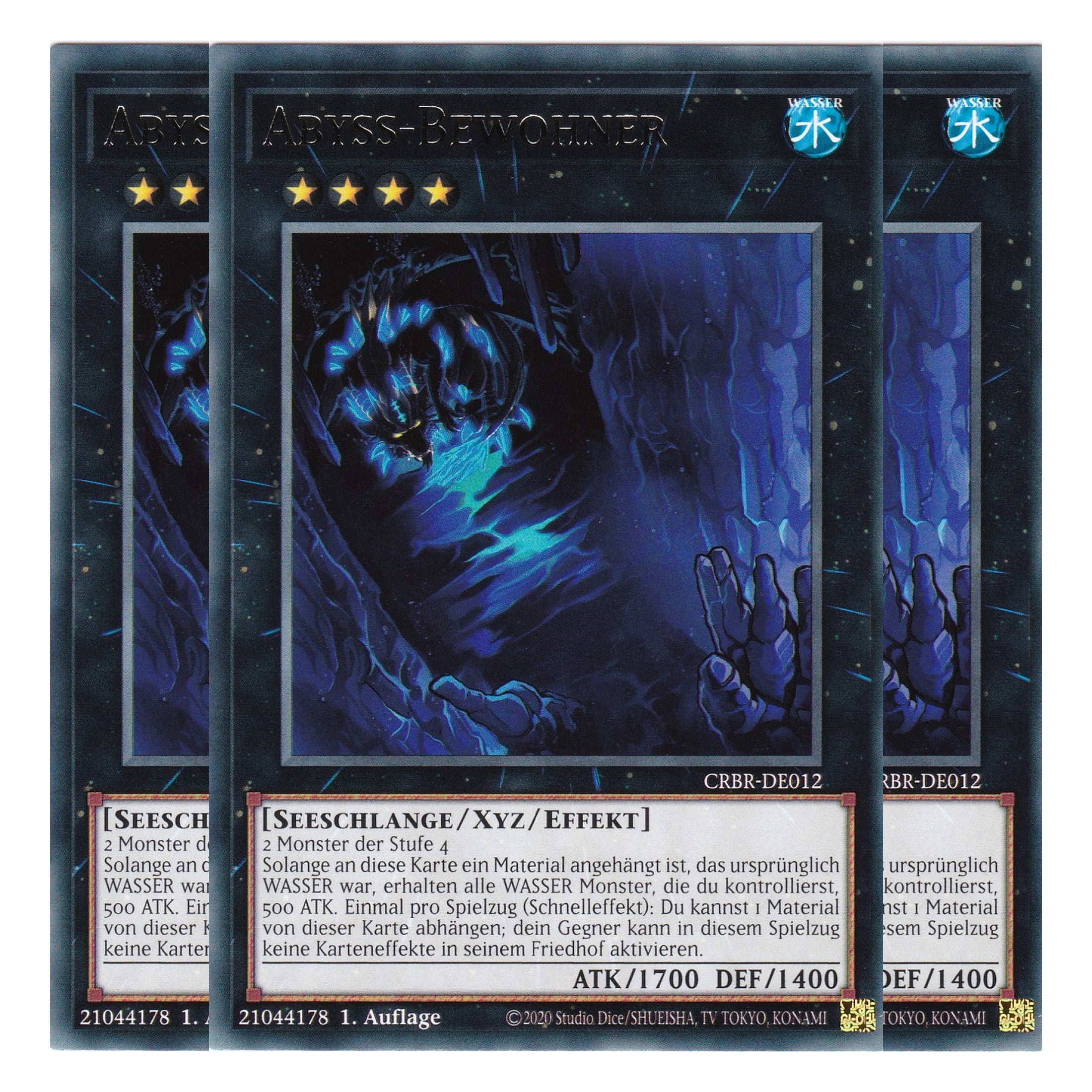 Abyss-Bewohner - CRBR-DE012 - Rare - Deutsch - 1. Auflage - Crossover Breakers - Playset (3 Kopien) - Yu-Gi-Oh!