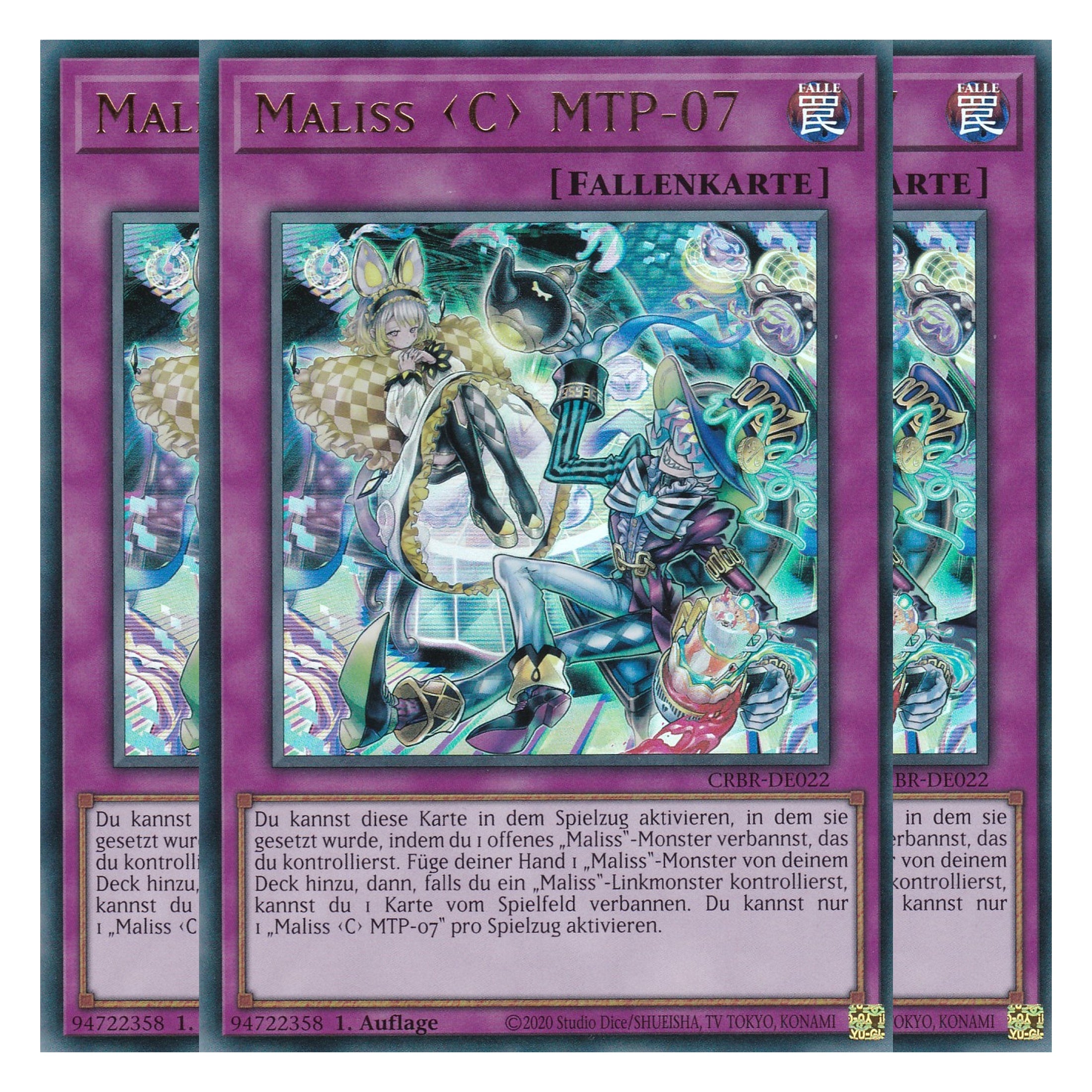 Maliss C MTP-07 - CRBR-DE022 - Ultra Rare - Deutsch - 1. Auflage - Crossover Breakers - Playset (3 Kopien) - Yu-Gi-Oh!