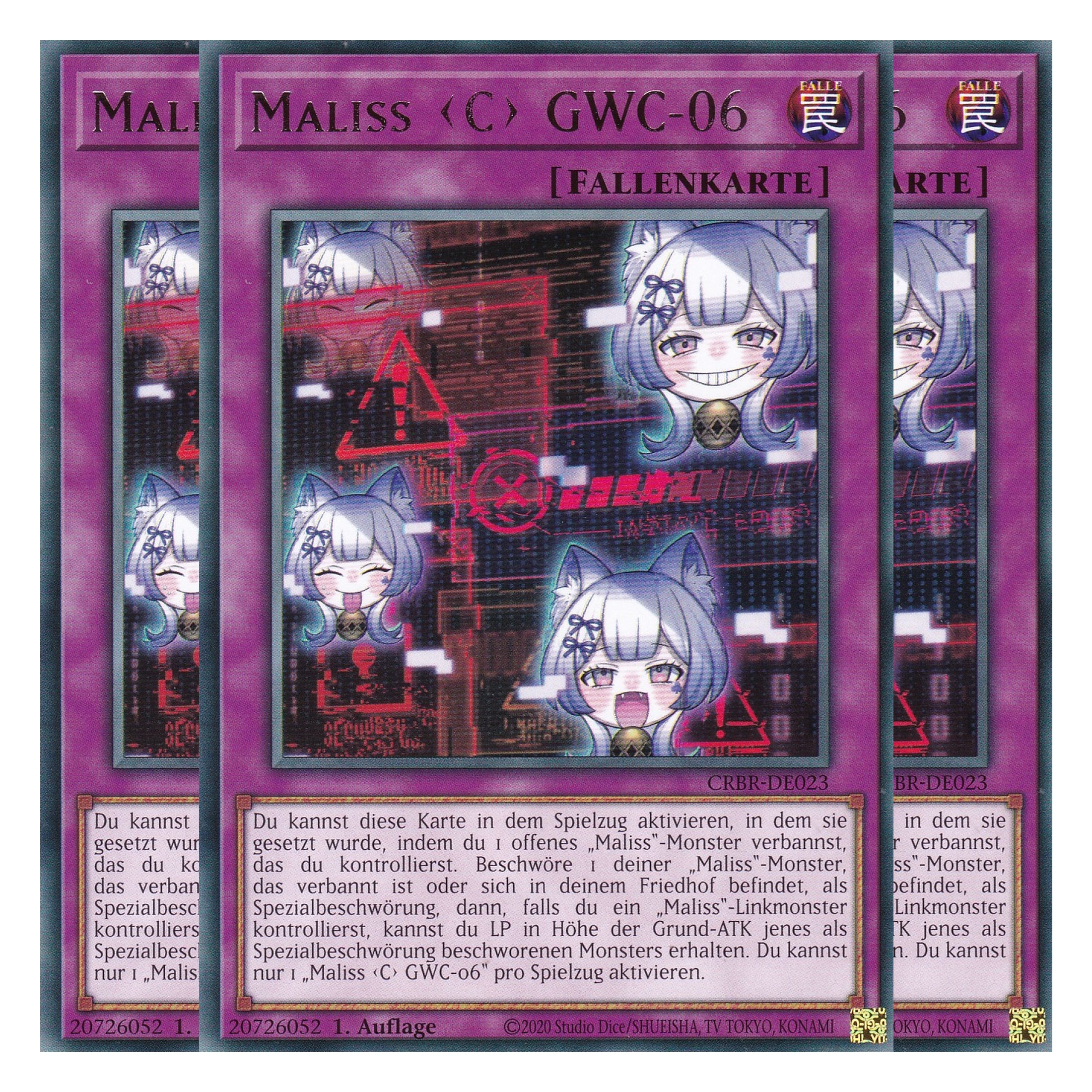 Maliss C GWC-06 - CRBR-DE023 - Rare - Deutsch - 1. Auflage - Crossover Breakers - Playset (3 Kopien) - Yu-Gi-Oh!