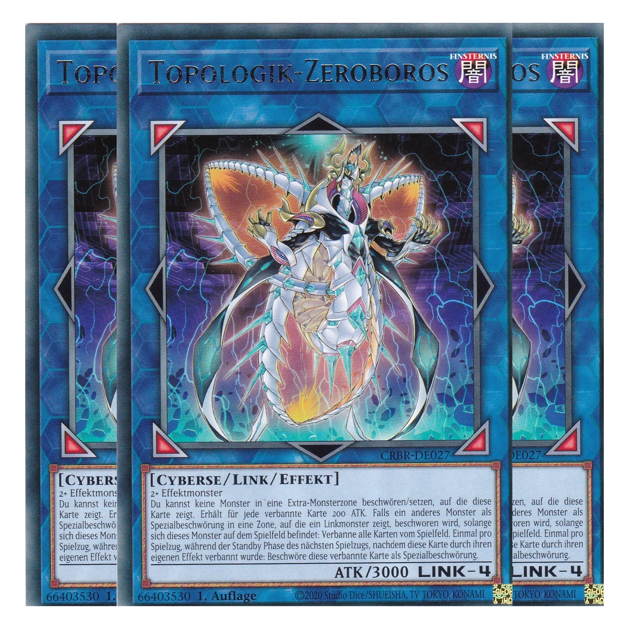 Topologik-Zeroboros - CRBR-DE027 - Rare - Deutsch - 1. Auflage - Crossover Breakers - Playset (3 Kopien) - Yu-Gi-Oh!