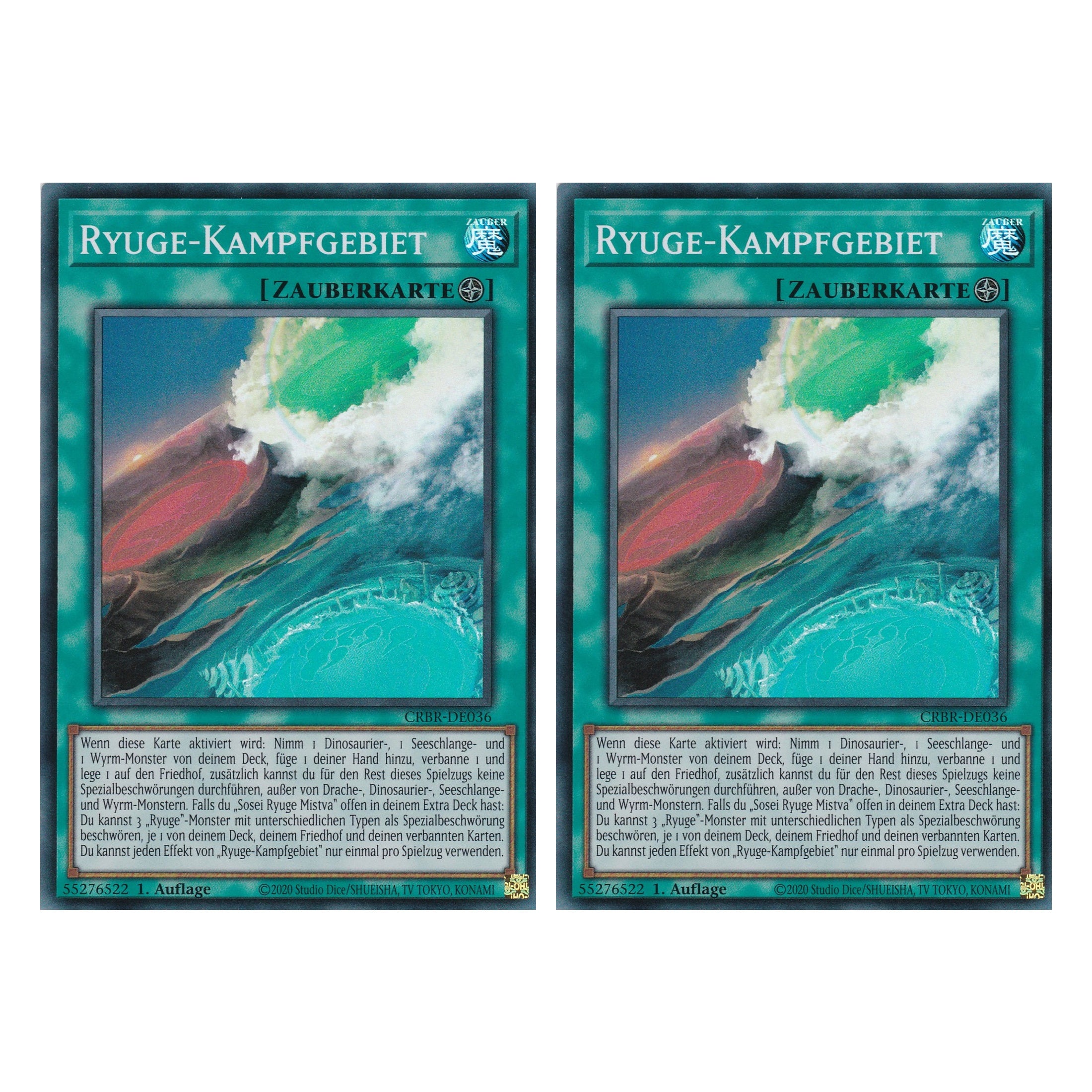 Ryuge-Kampfgebiet - CRBR-DE036 - Super Rare - Deutsch - 1. Auflage - Crossover Breakers - Duo Set (2 Stück) - Yu-Gi-Oh!