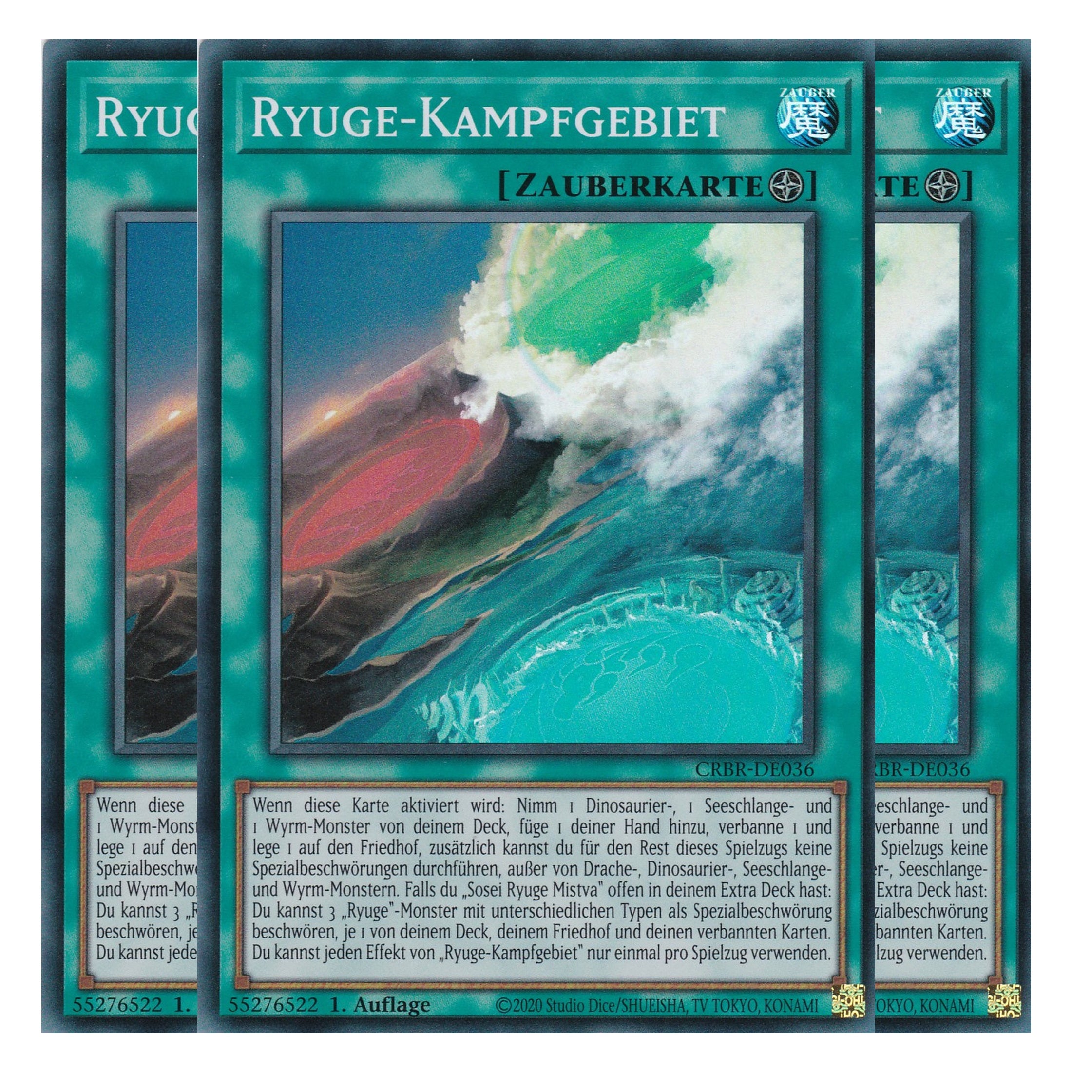 Ryuge-Kampfgebiet - CRBR-DE036 - Super Rare - Deutsch - 1. Auflage - Crossover Breakers - Playset (3 Kopien) - Yu-Gi-Oh!