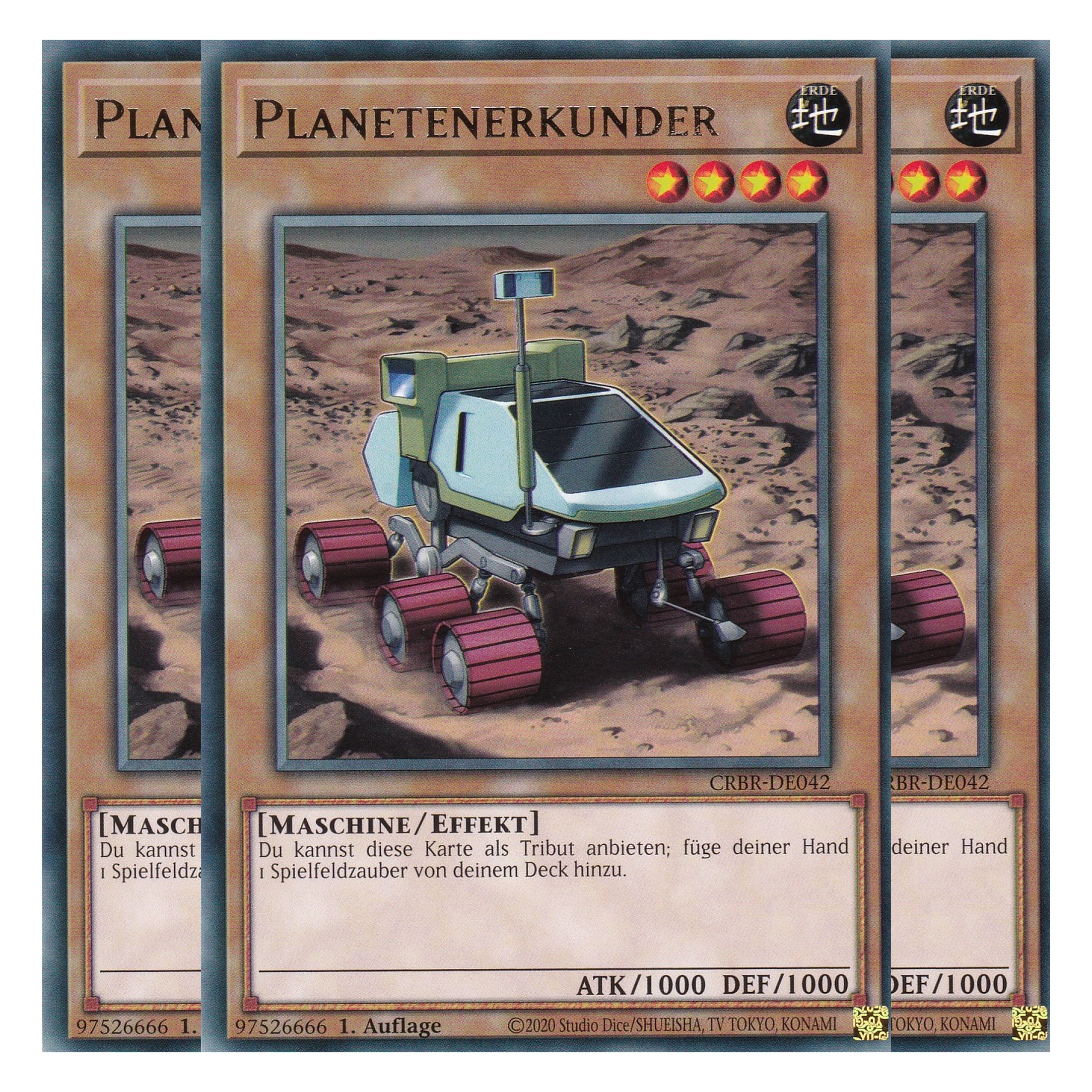 Planetenerkunder - CRBR-DE042 - Rare - Deutsch - 1. Auflage - Crossover Breakers - Playset (3 Kopien) - Yu-Gi-Oh!