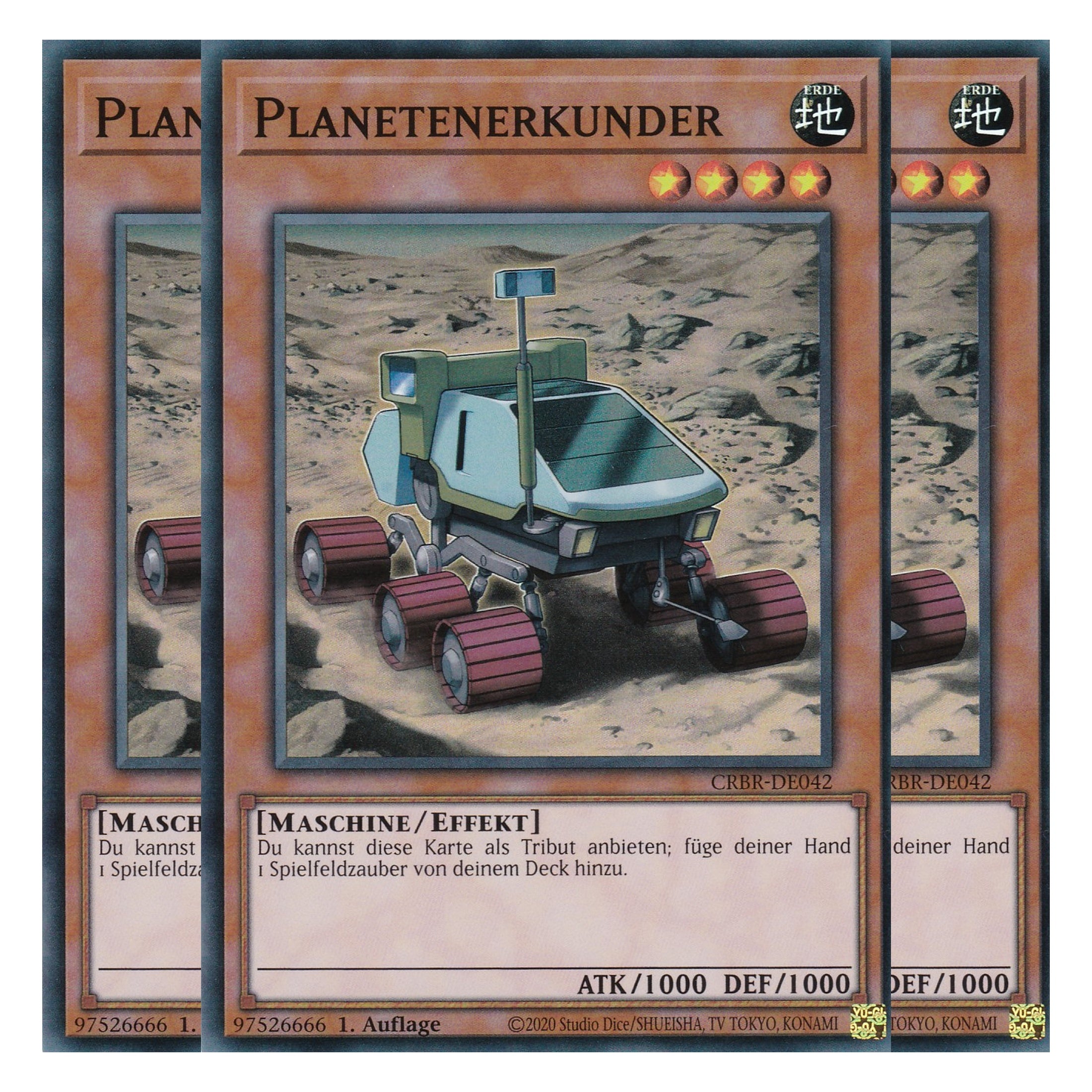 Planetenerkunder - CRBR-DE042 - Super Rare - Deutsch - 1. Auflage - Crossover Breakers - Playset (3 Kopien) - Yu-Gi-Oh!