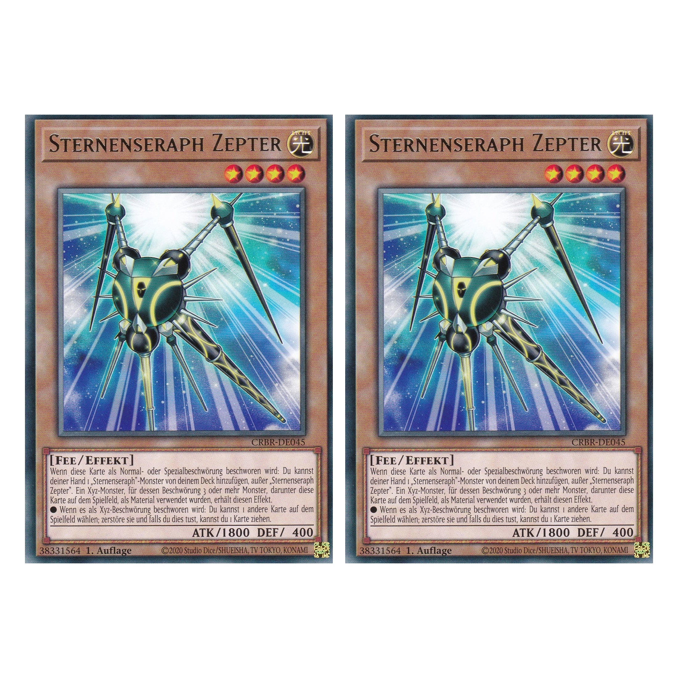 Sternenseraph Zepter - CRBR-DE045 - Rare - Deutsch - 1. Auflage - Crossover Breakers - Duo Set (2 Stück) - Yu-Gi-Oh!