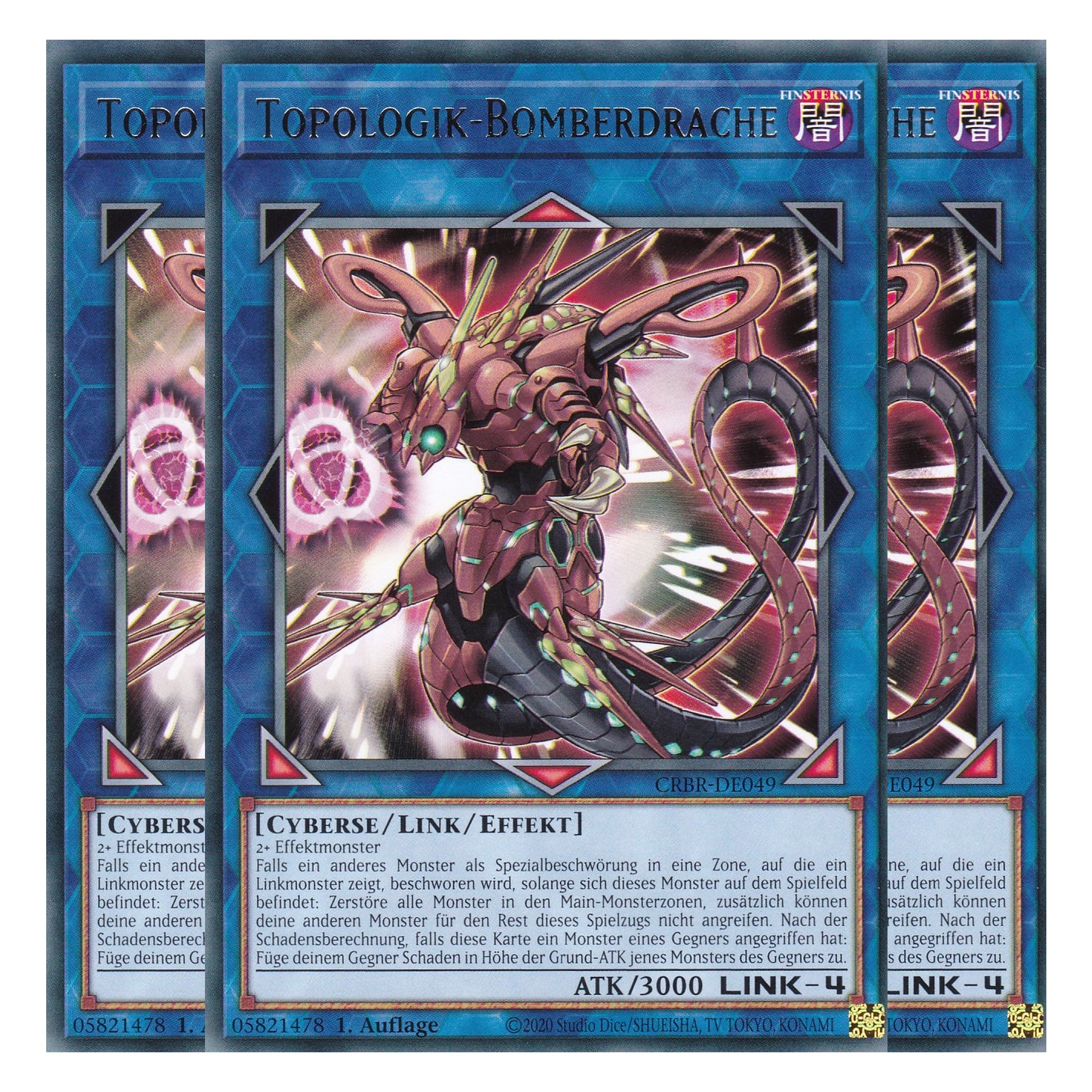 Topologik-Bomberdrache - CRBR-DE049 - Rare - Deutsch - 1. Auflage - Crossover Breakers - Playset (3 Kopien) - Yu-Gi-Oh!