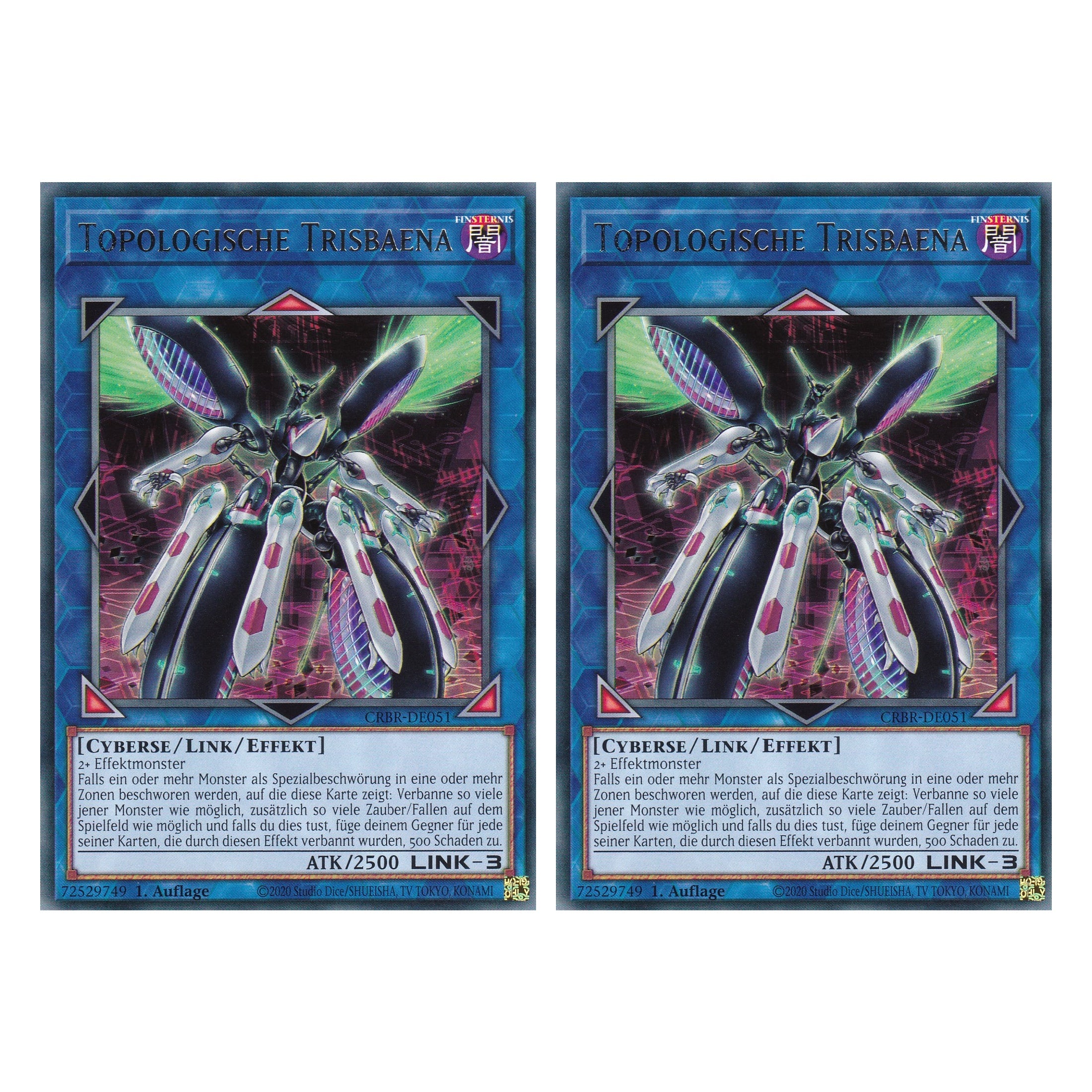 Topologische Trisbaena - CRBR-DE051 - Rare - Deutsch - 1. Auflage - Crossover Breakers - Duo Set (2 Stück) - Yu-Gi-Oh!