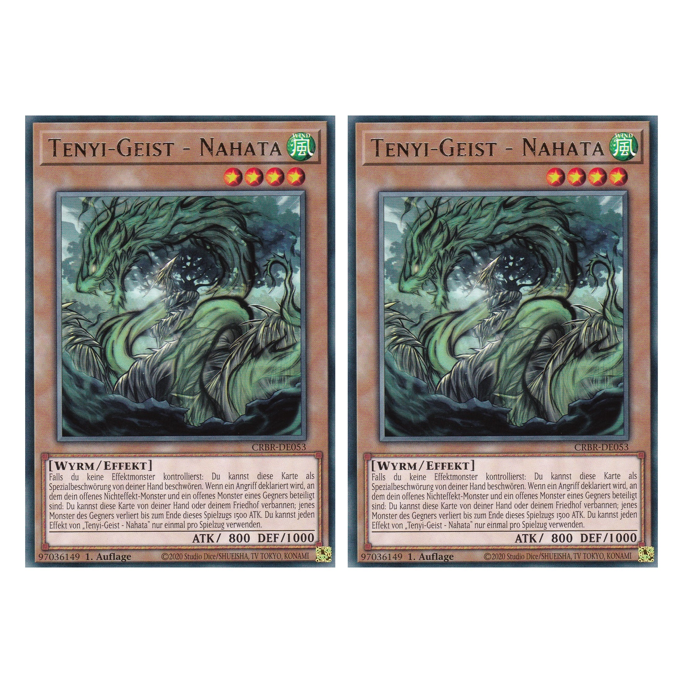 Tenyi-Geist - Nahata - CRBR-DE053 - Rare - Deutsch - 1. Auflage - Crossover Breakers - Duo Set (2 Stück) - Yu-Gi-Oh!