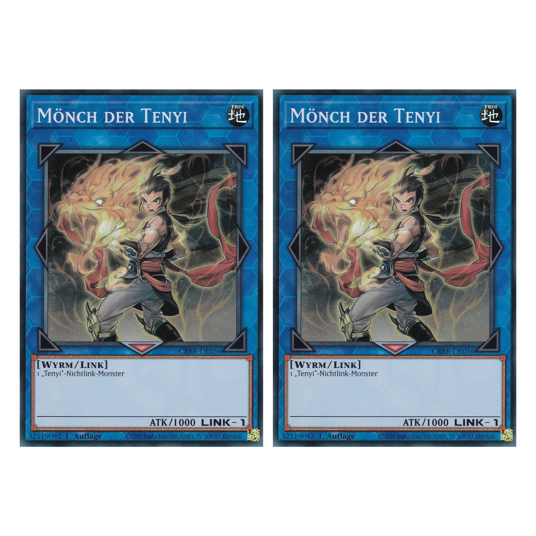 Mönch der Tenyi - CRBR-DE056 - Super Rare - Deutsch - 1. Auflage - Crossover Breakers - Duo Set (2 Stück) - Yu-Gi-Oh!