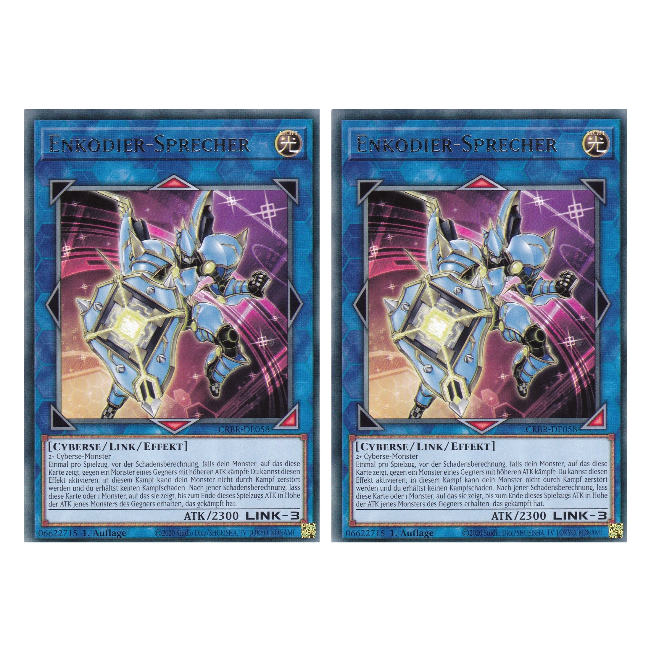 Enkodier-Sprecher - CRBR-DE058 - Rare - Deutsch - 1. Auflage - Crossover Breakers - Duo Set (2 Stück) - Yu-Gi-Oh!