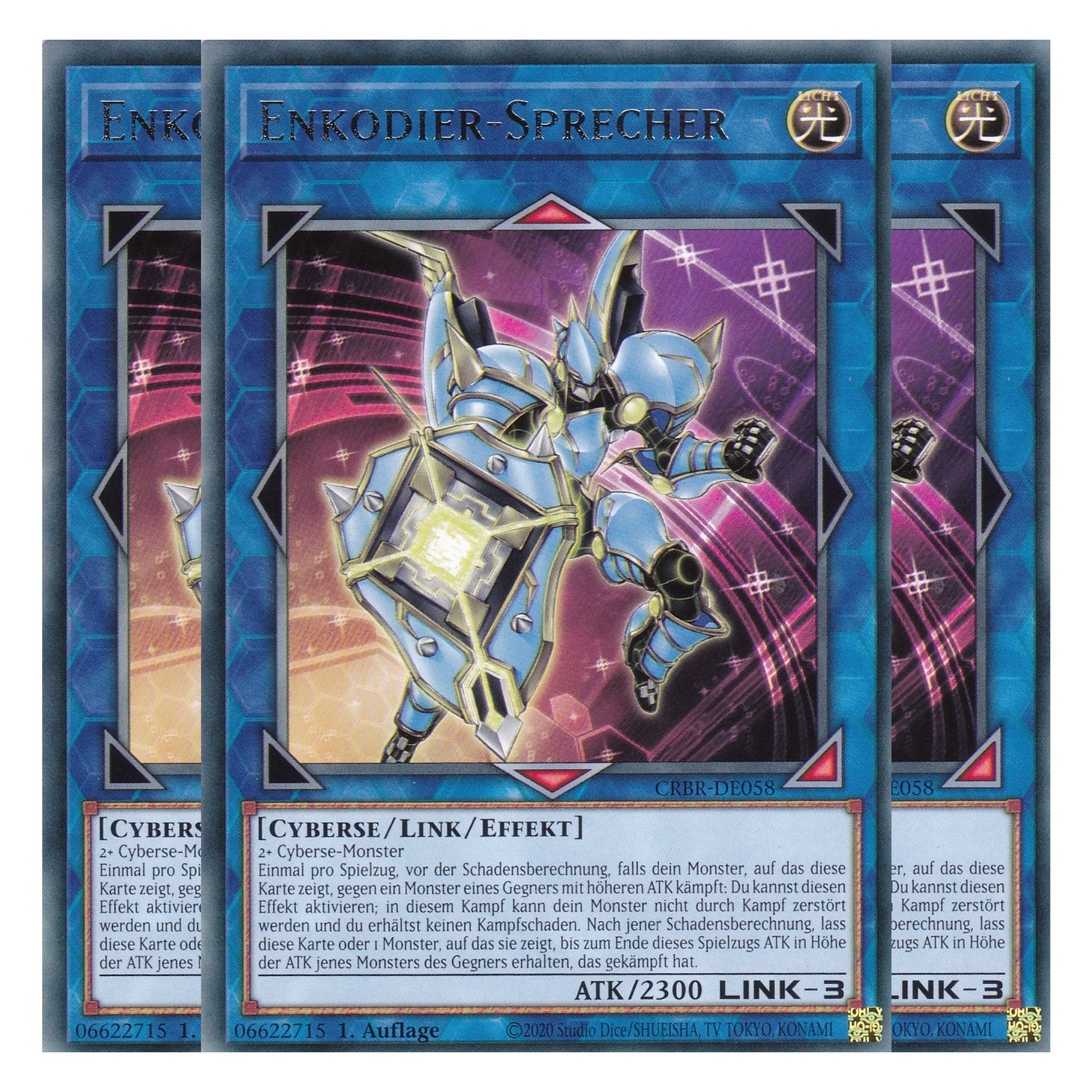 Enkodier-Sprecher - CRBR-DE058 - Rare - Deutsch - 1. Auflage - Crossover Breakers - Playset (3 Kopien) - Yu-Gi-Oh!