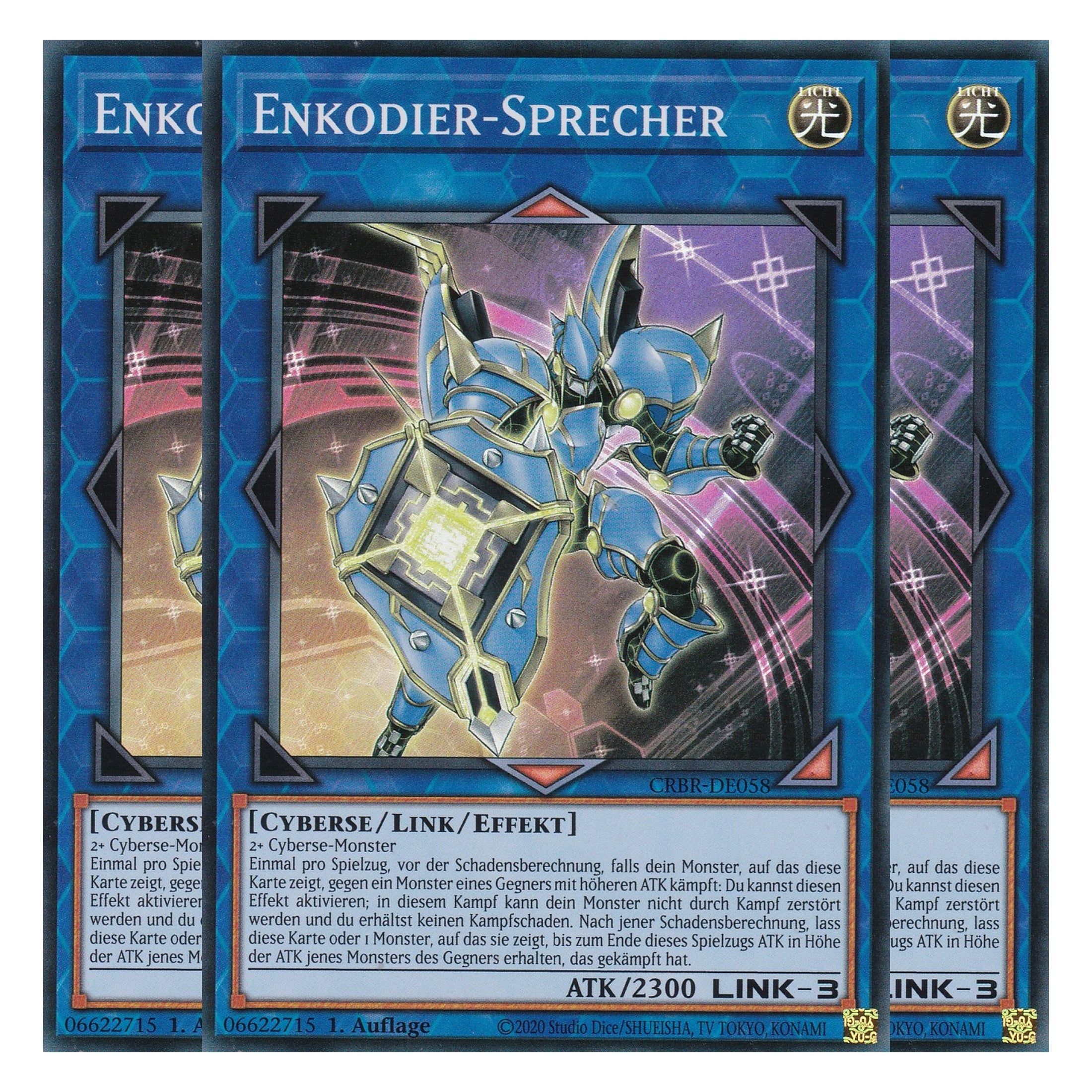 Enkodier-Sprecher - CRBR-DE058 - Super Rare - Deutsch - 1. Auflage - Crossover Breakers - Playset (3 Kopien) - Yu-Gi-Oh!