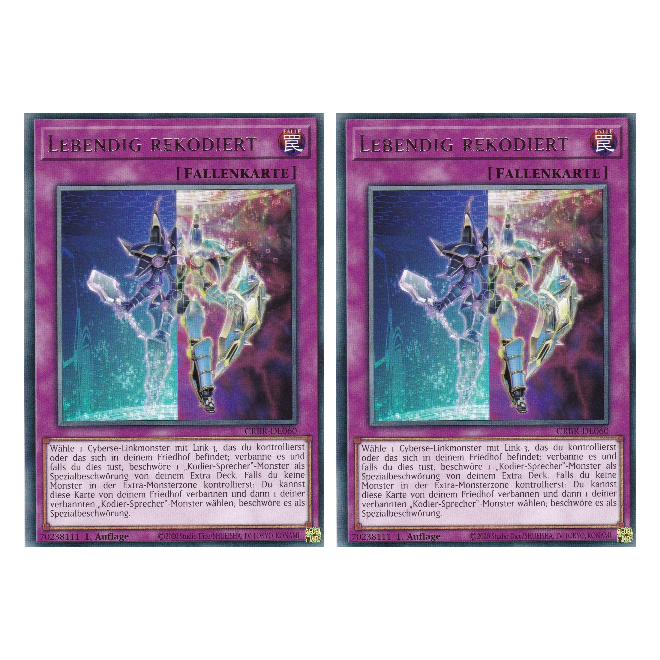 Lebendig rekodiert - CRBR-DE060 - Rare - Deutsch - 1. Auflage - Crossover Breakers - Duo Set (2 Stück) - Yu-Gi-Oh!