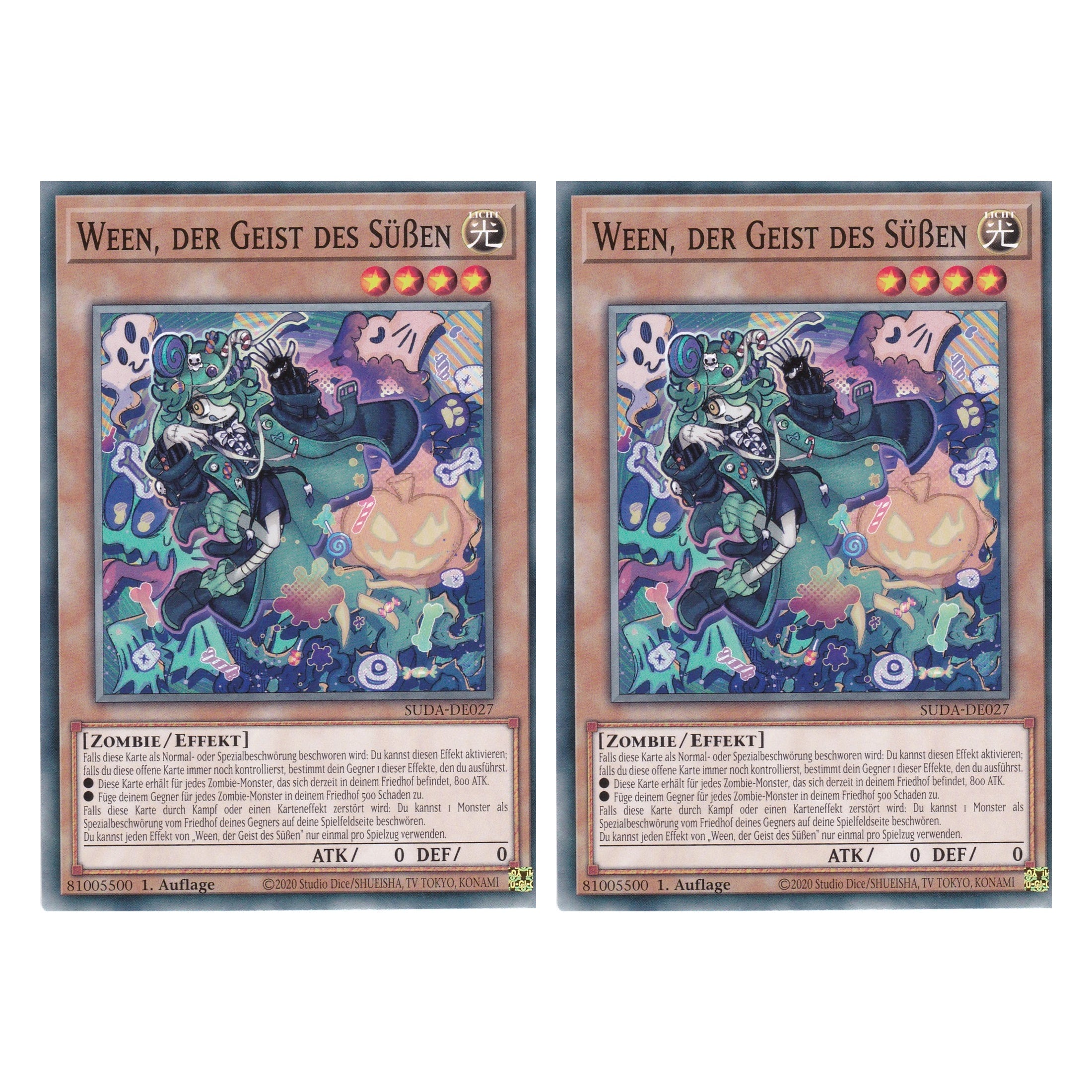 Ween der Geist des Süßen - SUDA-DE027 - Common - Deutsch - 1. Auflage - Supreme Darkness - Duo Set (2 Stück) - Yu-Gi-Oh!