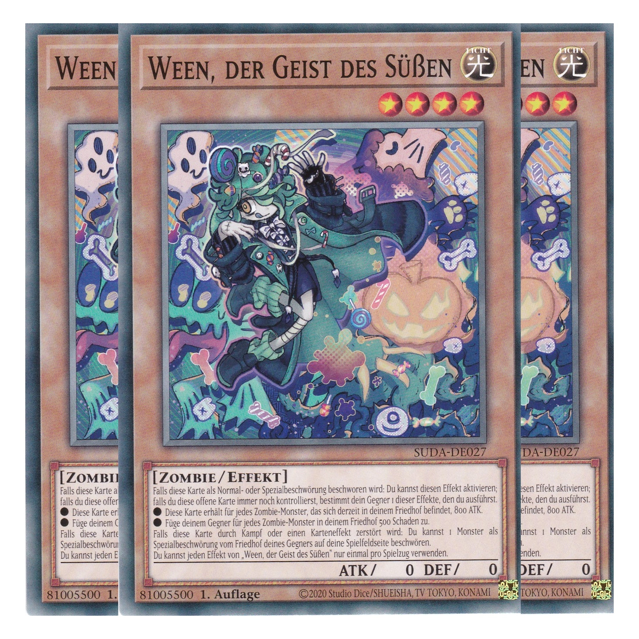 Ween der Geist des Süßen - SUDA-DE027 - Common - Deutsch - 1. Auflage - Supreme Darkness - Playset (3 Kopien) - Yu-Gi-Oh!