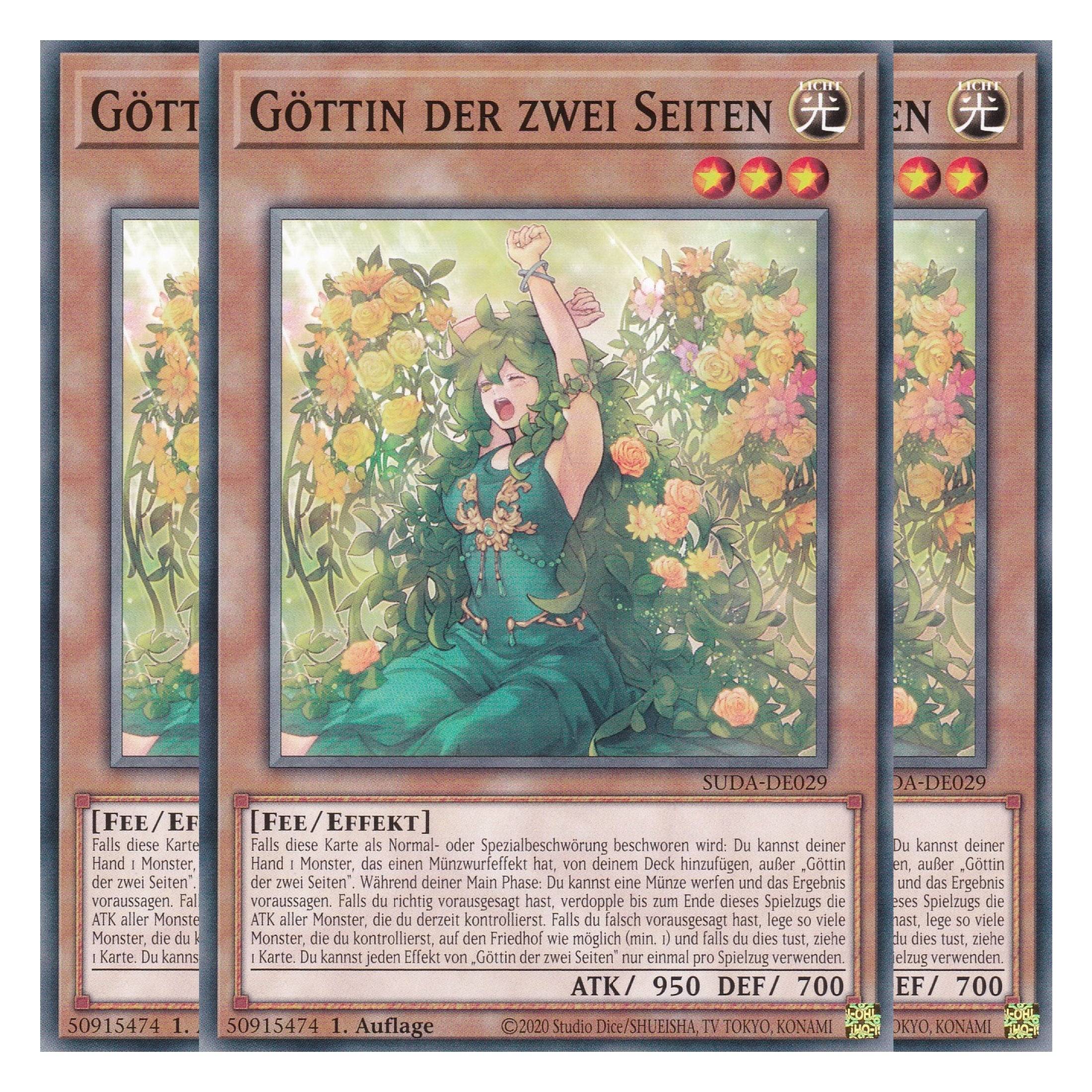 Göttin der zwei Seiten - SUDA-DE029 - Common - Deutsch - 1. Auflage - Supreme Darkness - Playset (3 Kopien) - Yu-Gi-Oh!