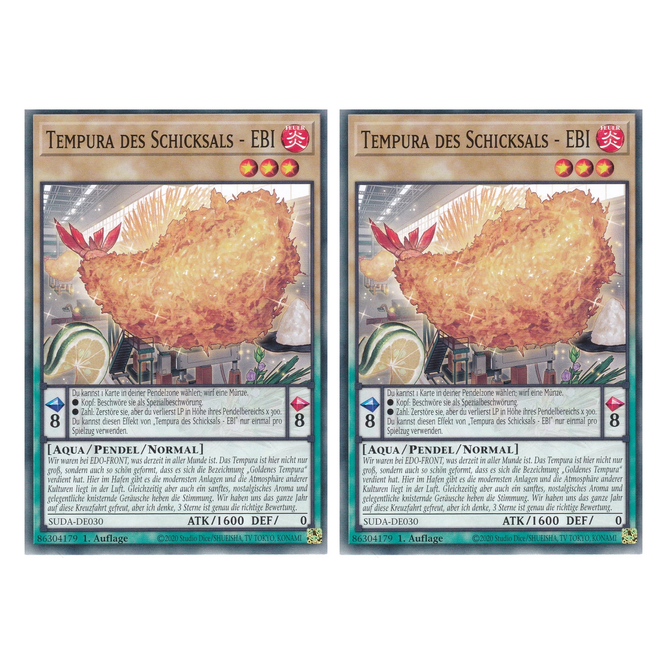 Tempura des Schicksals - EBI - SUDA-DE030 - Common - Deutsch - 1. Auflage - Supreme Darkness - Duo Set (2 Stück) - Yu-Gi-Oh!