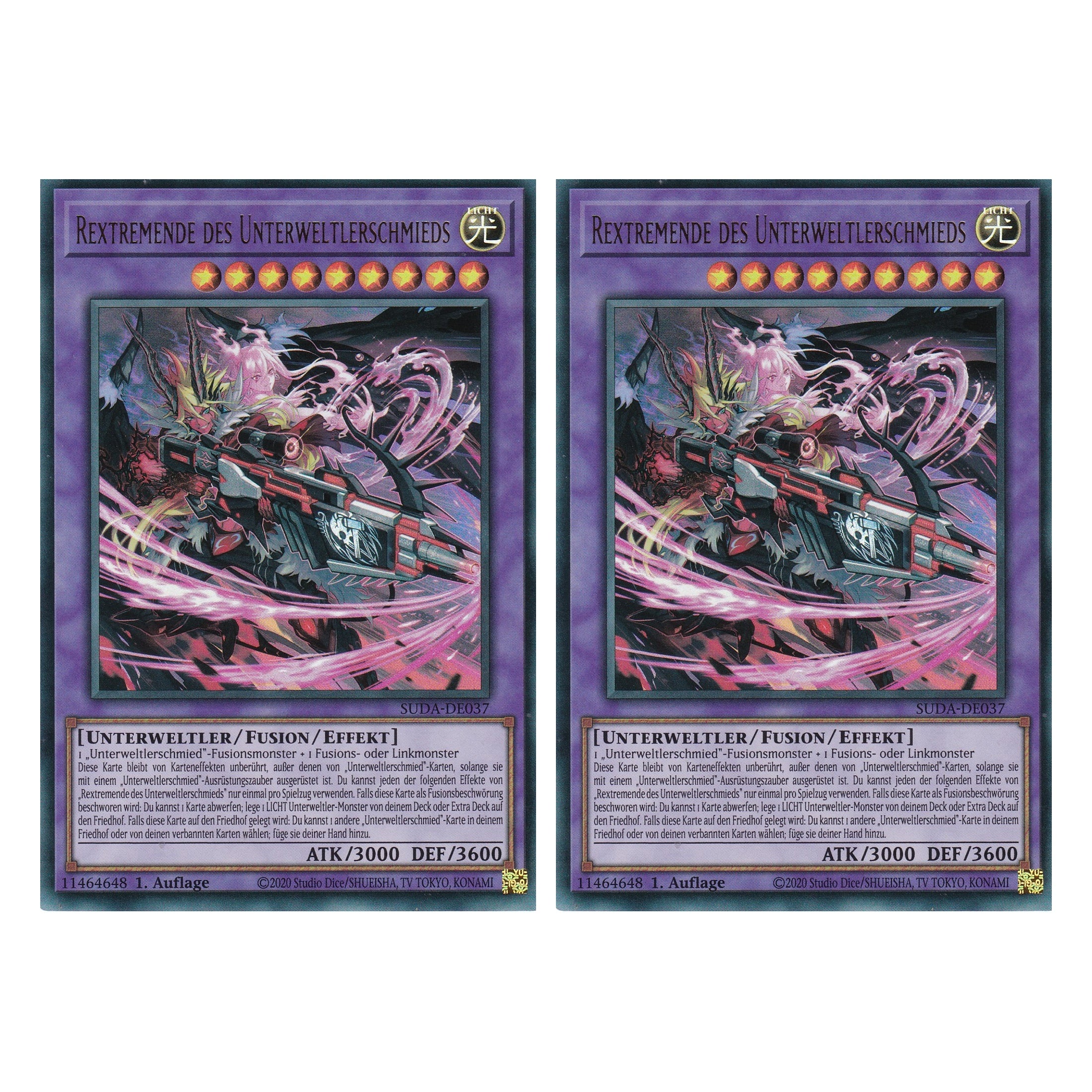 Rextremende des Unterweltlerschmieds - SUDA-DE037 - Ultra Rare - Deutsch - 1. Auflage - Supreme Darkness - Duo Set (2 Stück) - Yu-Gi-Oh!