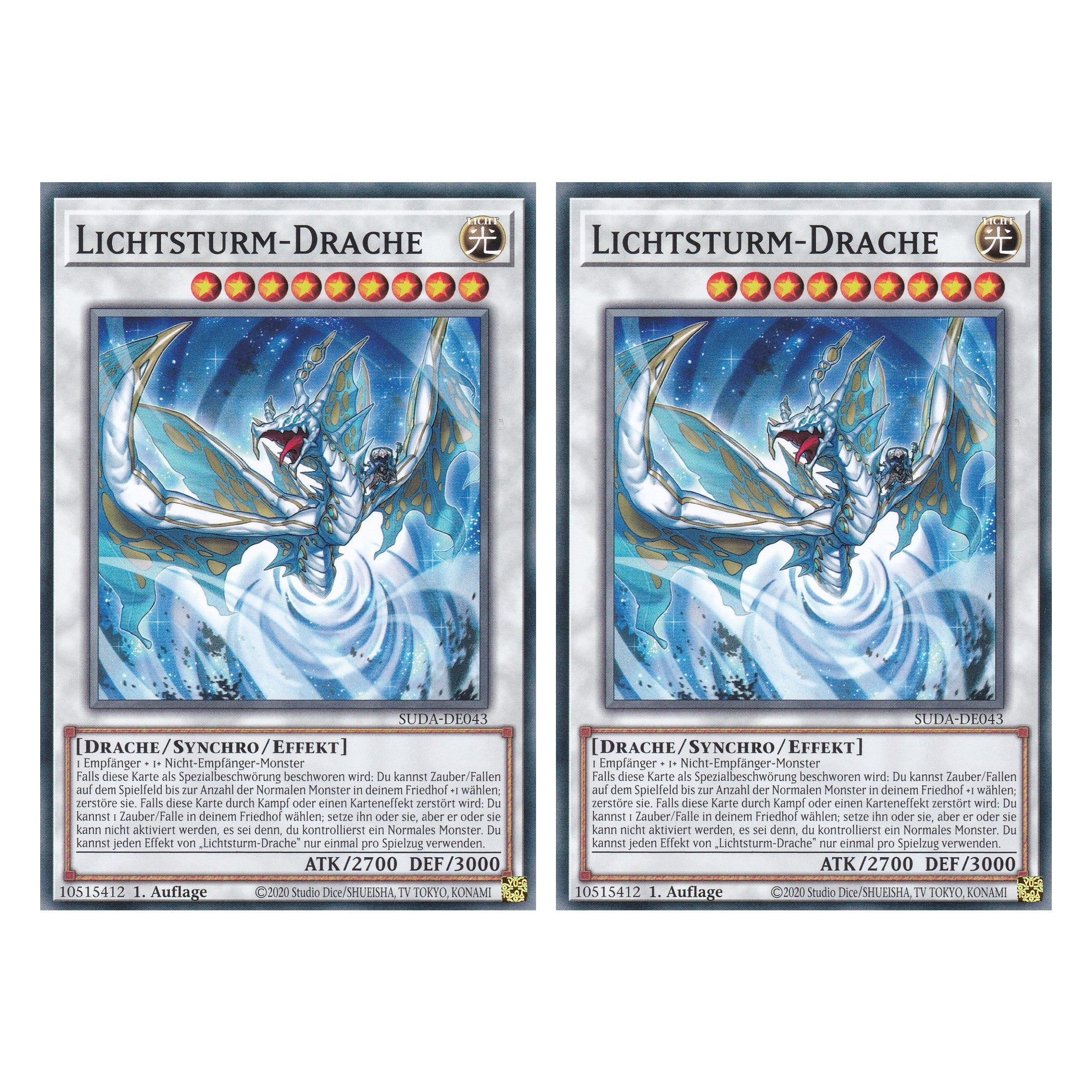 Lichtsturm Drache - SUDA-DE043 - Common - Deutsch - 1. Auflage - Supreme Darkness - Duo Set (2 Stück) - Yu-Gi-Oh!