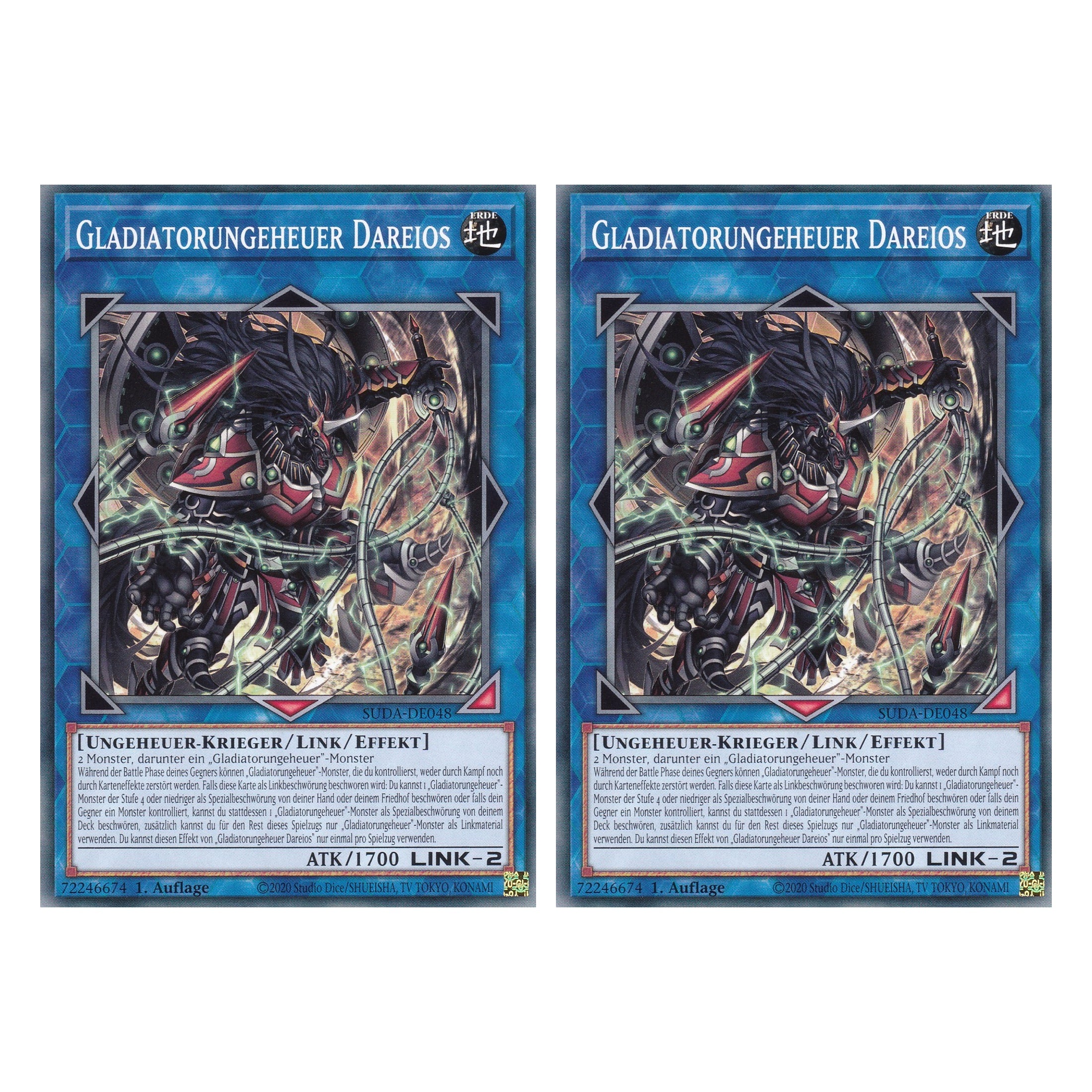 Gladiatorungeheuer Dareios - SUDA-DE048 - Common - Deutsch - 1. Auflage - Supreme Darkness - Duo Set (2 Stück) - Yu-Gi-Oh!