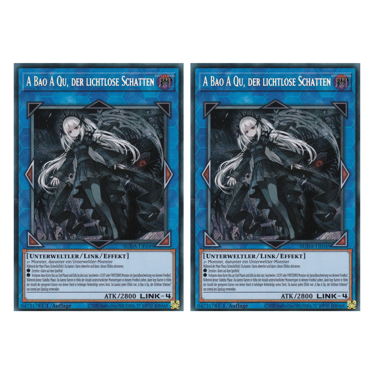 A Bao A Qu der Lichtlose Schatten - SUDA-DE049 - Secret Rare - Deutsch - 1. Auflage - Supreme Darkness - Duo Set (2 Stück) - Yu-Gi-Oh!