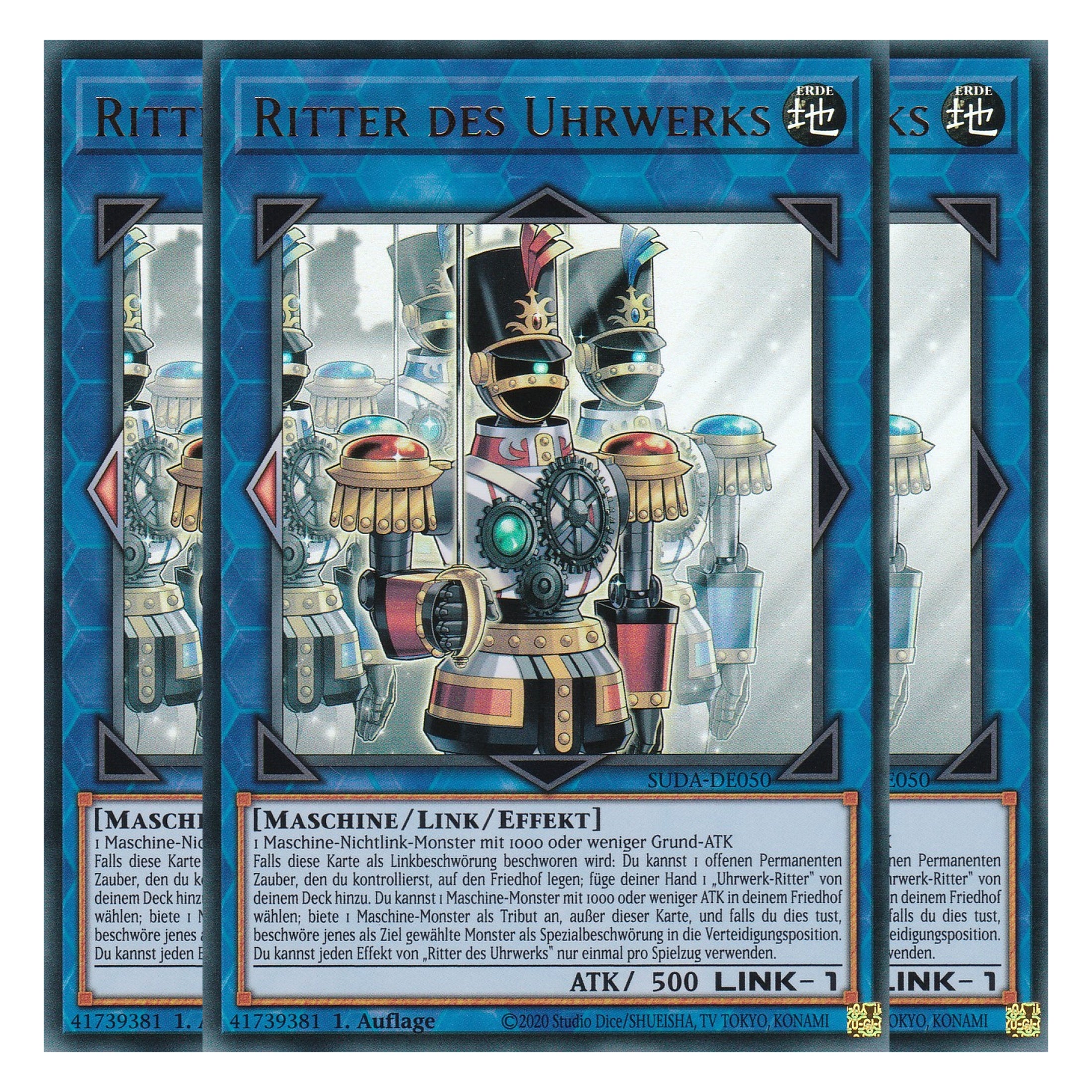 Ritter des Uhrwerks - SUDA-DE050 - Ultra Rare - Deutsch - 1. Auflage - Supreme Darkness - Playset (3 Kopien) - Yu-Gi-Oh!