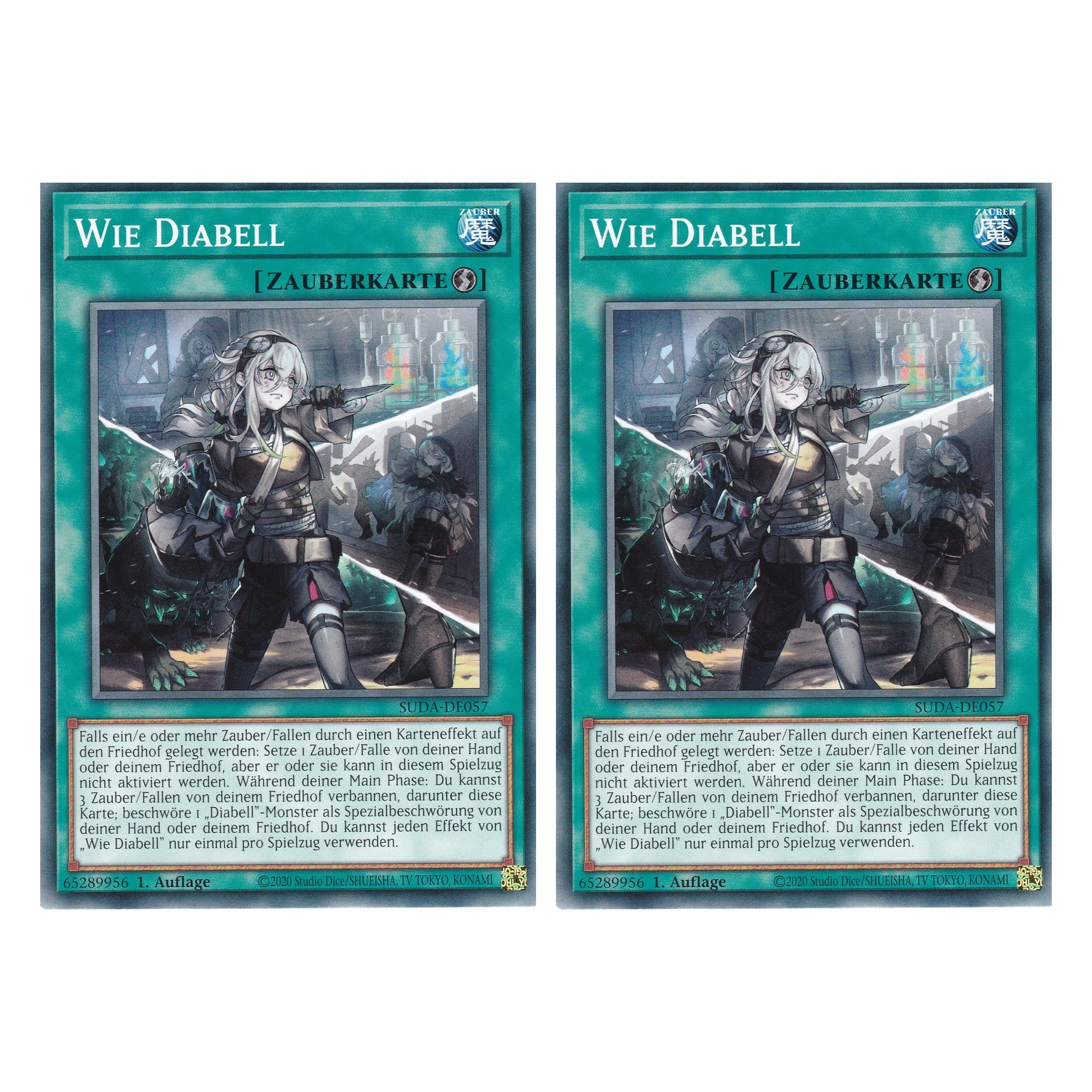 Wie Diabell - SUDA-DE057 - Common - Deutsch - 1. Auflage - Supreme Darkness - Duo Set (2 Stück) - Yu-Gi-Oh!