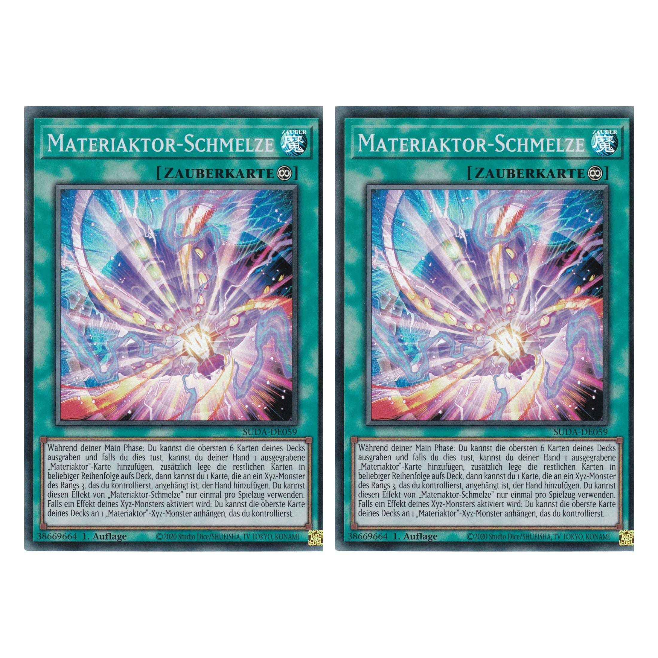 Materiaktor Schmelze - SUDA-DE059 - Super Rare - Deutsch - 1. Auflage - Supreme Darkness - Duo Set (2 Stück) - Yu-Gi-Oh!