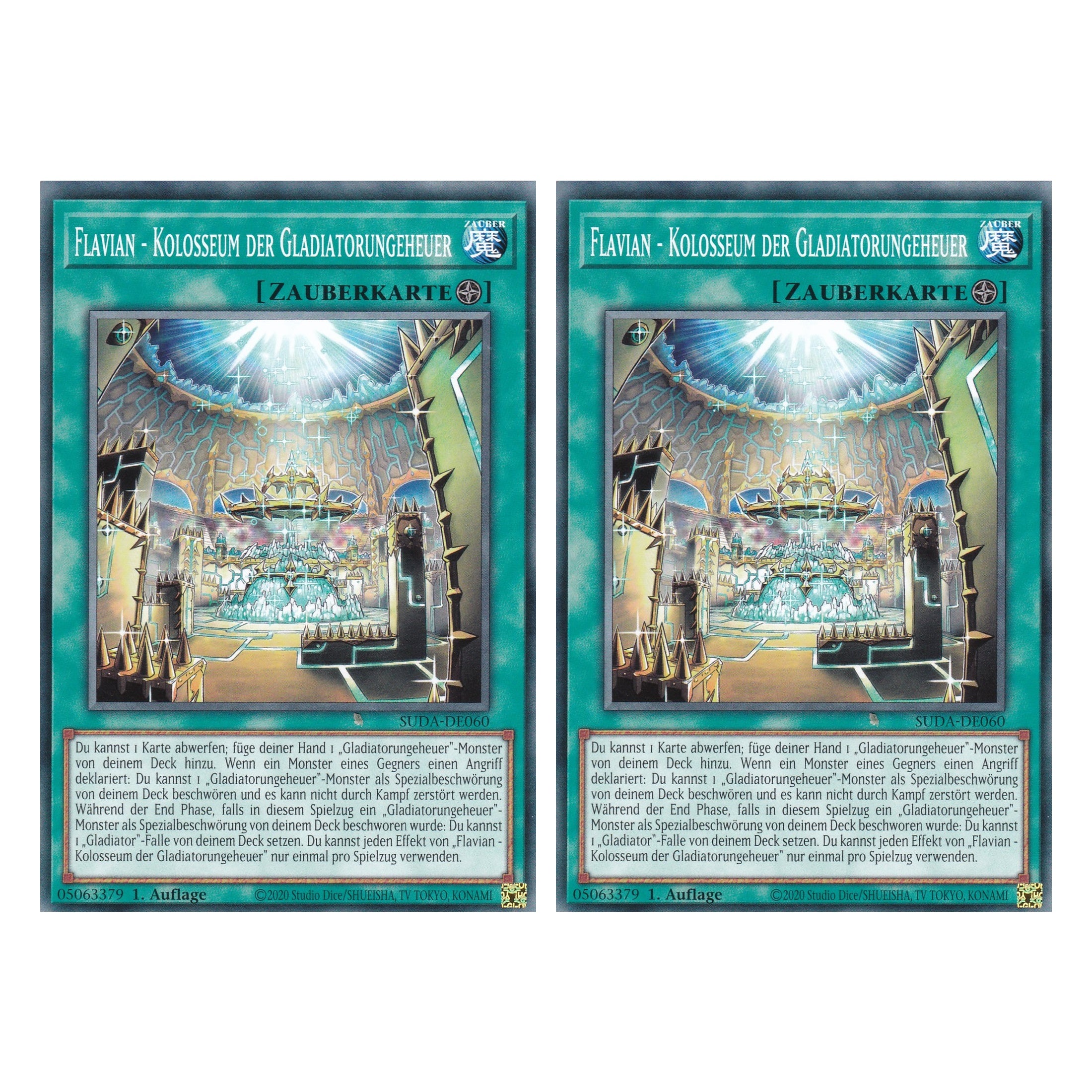 Flvian Kolosseum der Gladiatorungeheuer - SUDA-DE060 - Common - Deutsch - 1. Auflage - Supreme Darkness - Duo Set (2 Stück) - Yu-Gi-Oh!