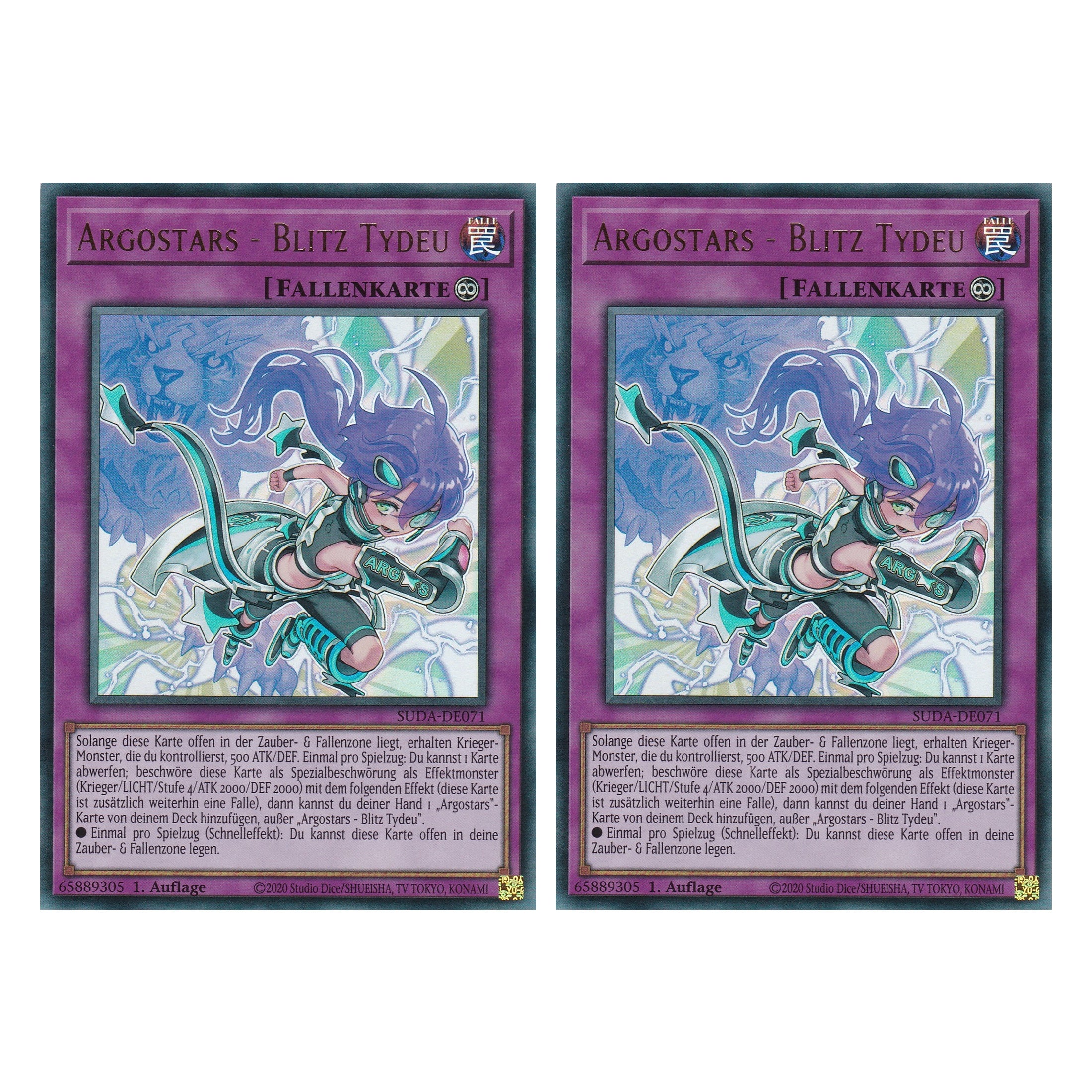 Argostars Blitz Tydeu - SUDA-DE071 - Ultra Rare - Deutsch - 1. Auflage - Supreme Darkness - Duo Set (2 Stück) - Yu-Gi-Oh!