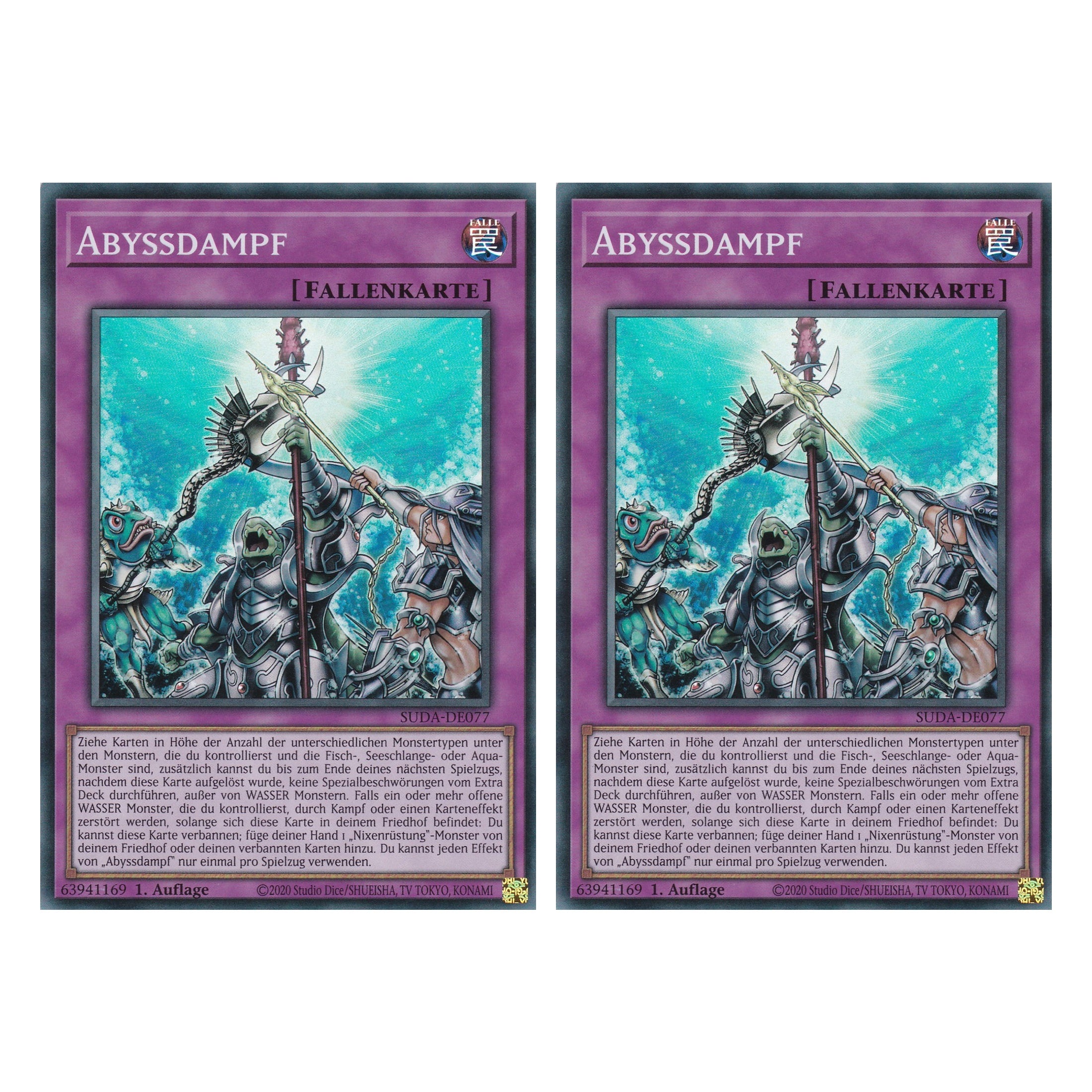 Abyssdampf - SUDA-DE077 - Super Rare - Deutsch - 1. Auflage - Supreme Darkness - Duo Set (2 Stück) - Yu-Gi-Oh!