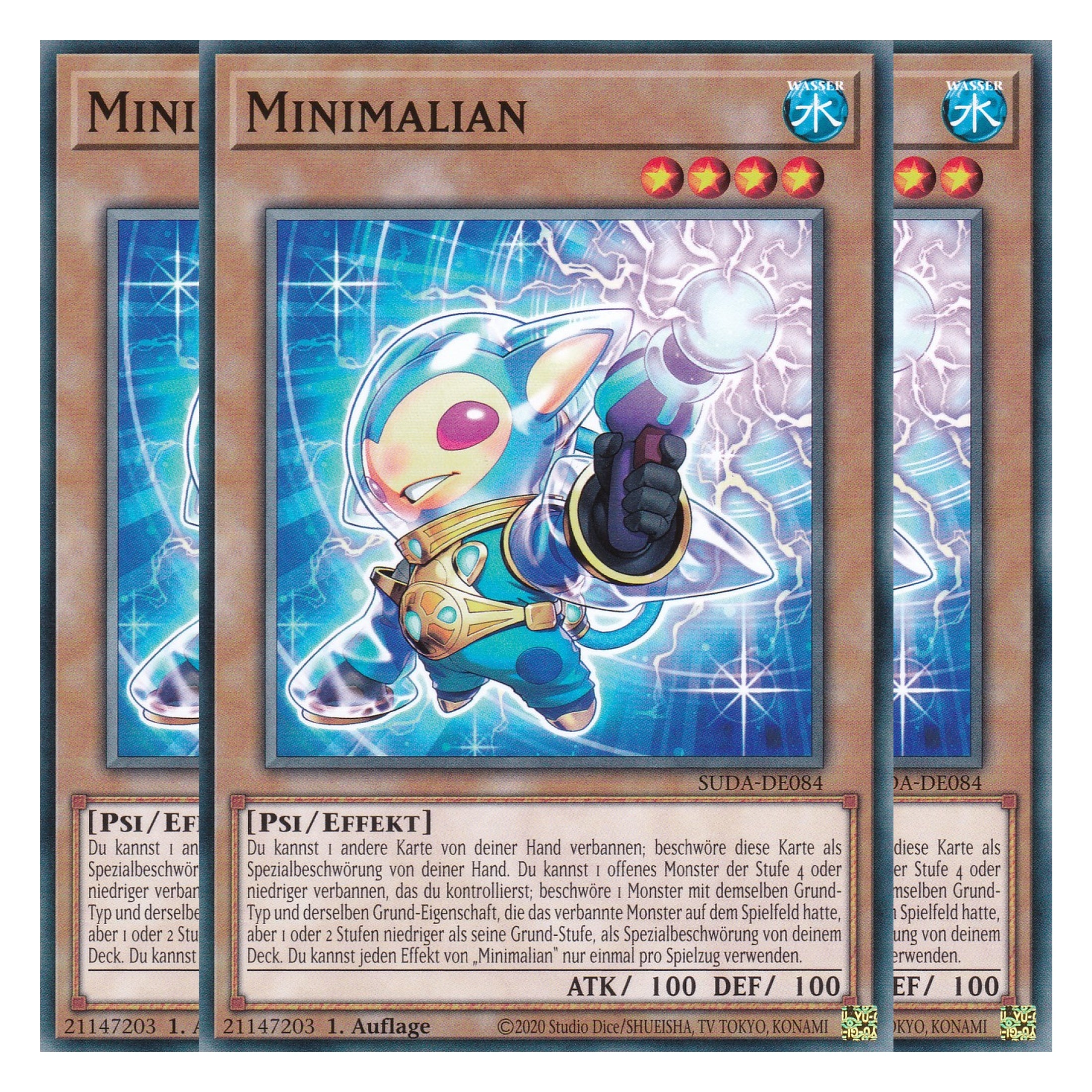Minimalian - SUDA-DE084 - Common - Deutsch - 1. Auflage - Supreme Darkness - Playset (3 Kopien) - Yu-Gi-Oh!