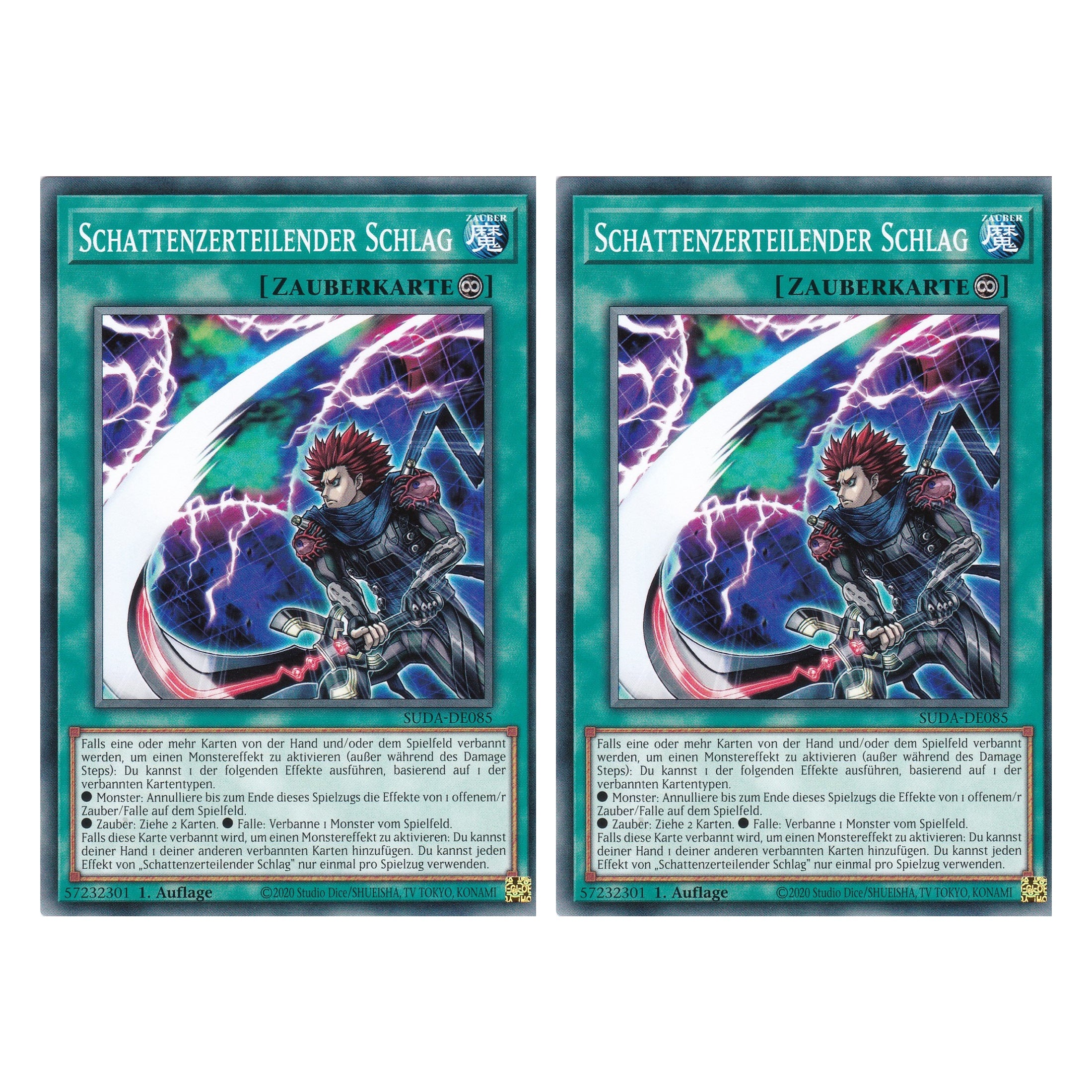 Schattenzerteilender Schlag - SUDA-DE085 - Common - Deutsch - 1. Auflage - Supreme Darkness - Duo Set (2 Stück) - Yu-Gi-Oh!