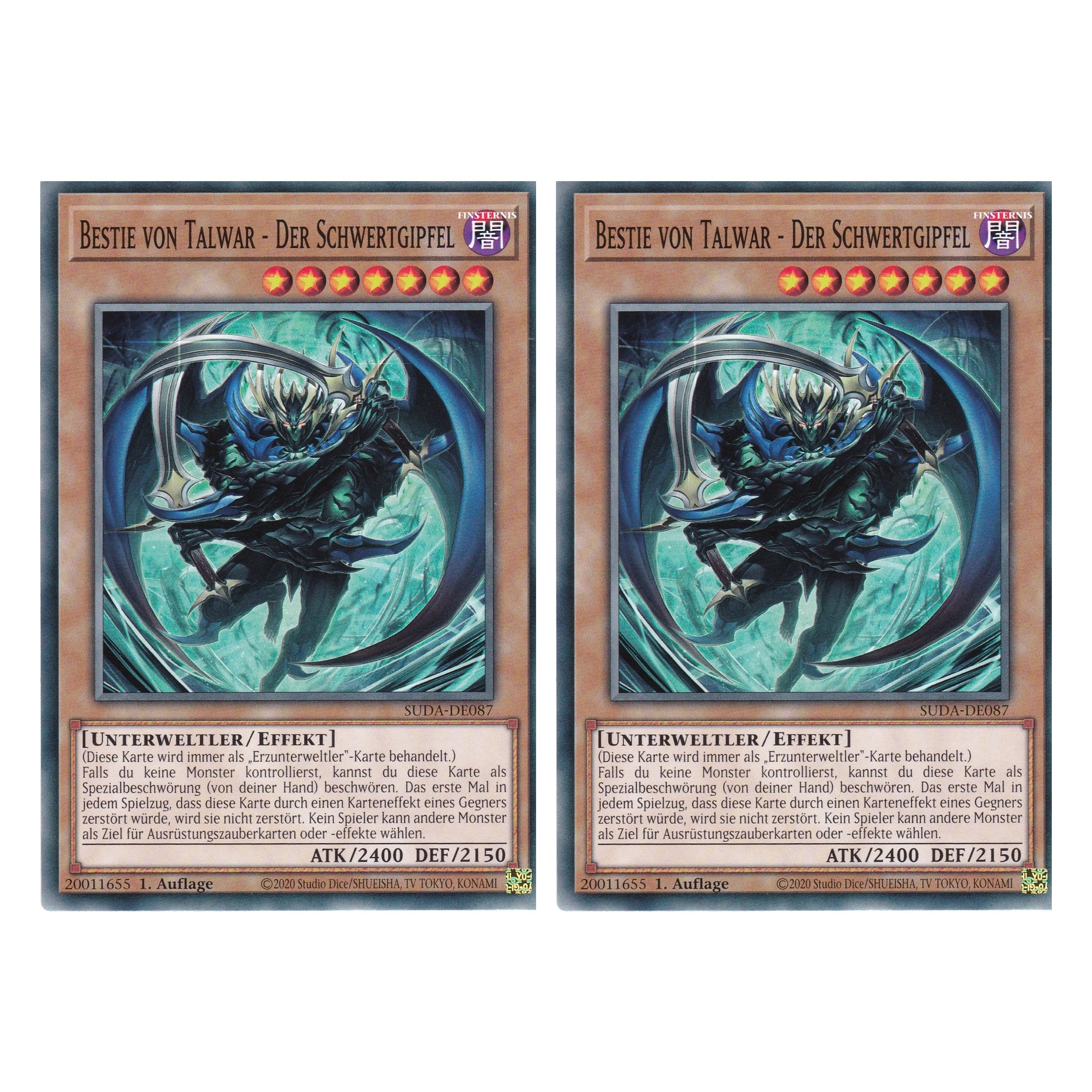Bestie von Talwar - Der Schwertgipfel - SUDA-DE087 - Common - Deutsch - 1. Auflage - Supreme Darkness - Duo Set (2 Stück) - Yu-Gi-Oh!